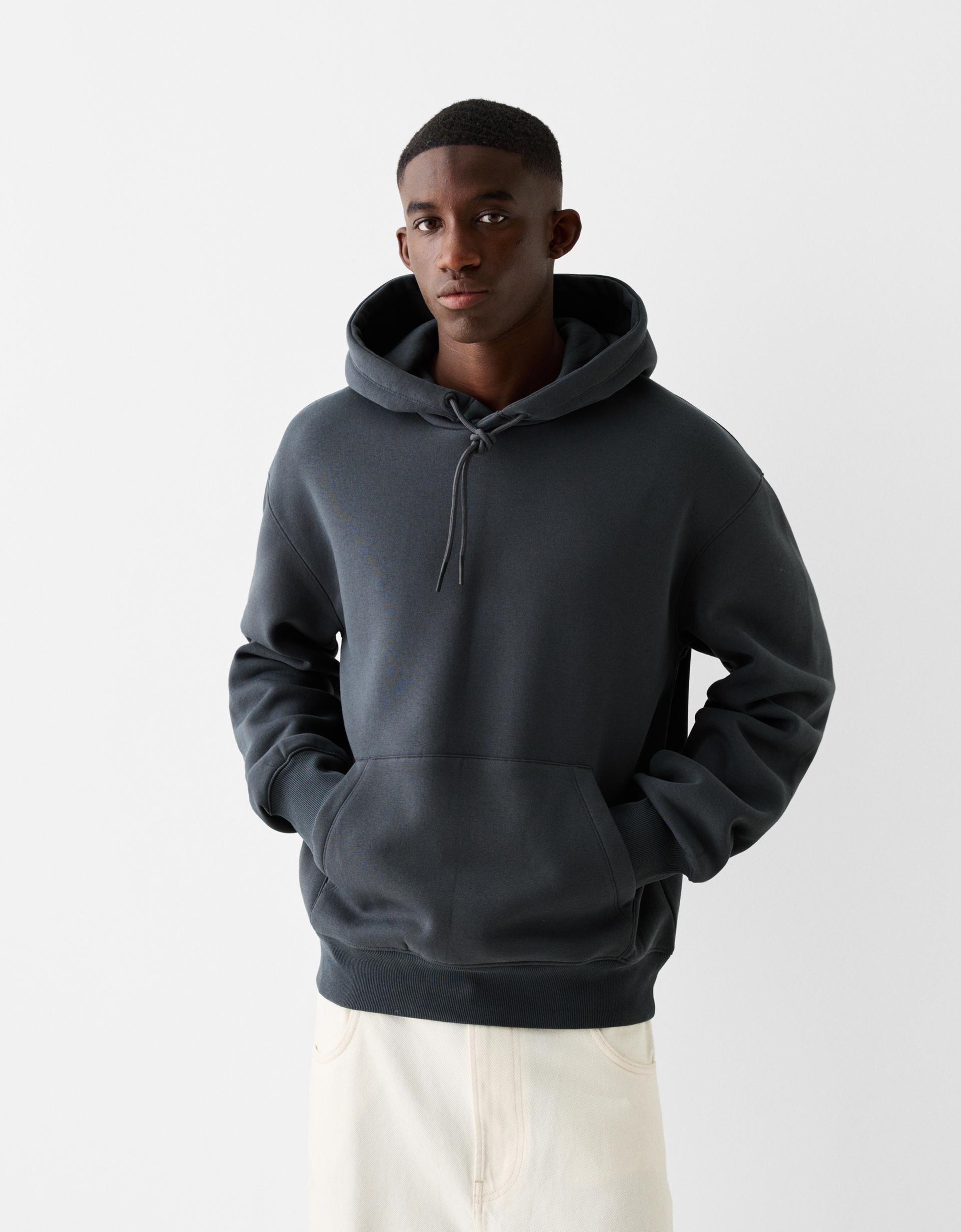 Hoodie Sudadera Pelo Bershka Bershka Sudadera Gris Sudadera