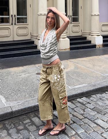 Long Bermuda shorts ED HARDY x BERSHKA — Sand 1