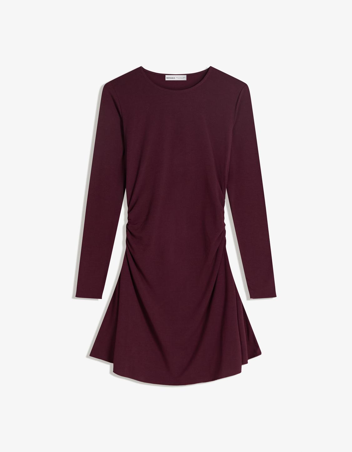 Mini dress with ruching