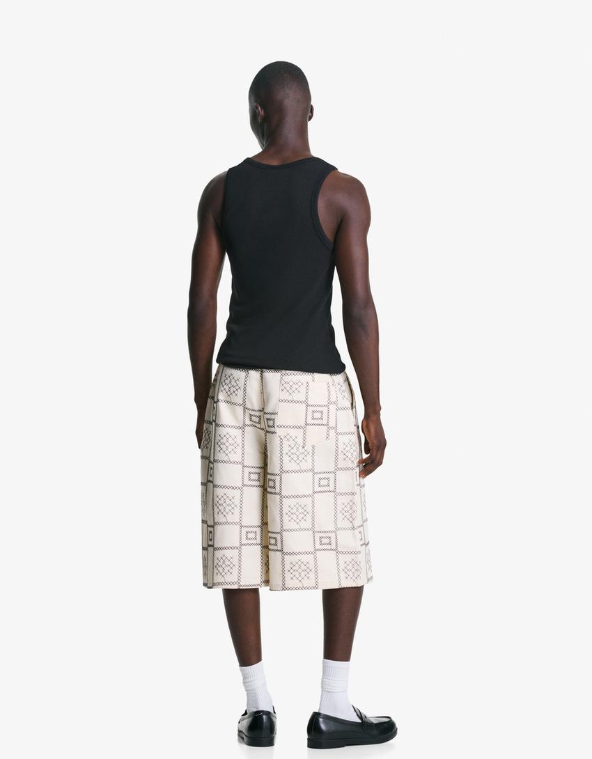 Baggy-Bermudas-Rohweiß-1