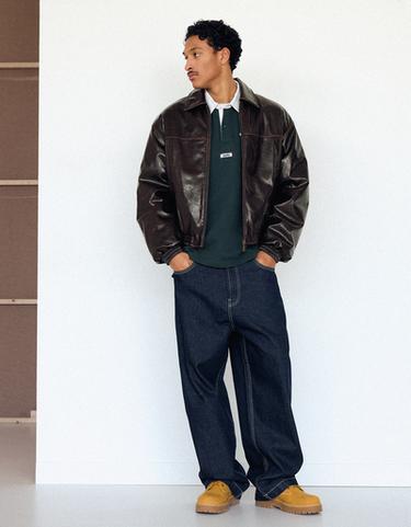 Leather effect jacket