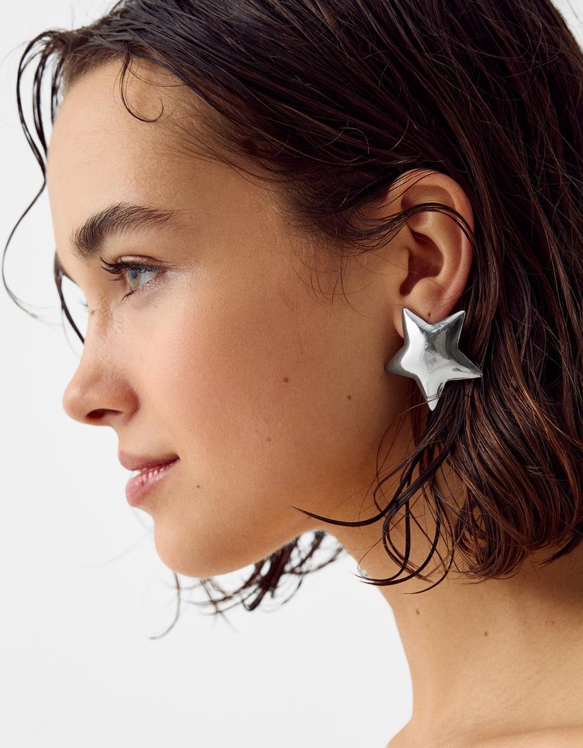 Star earrings-Silver