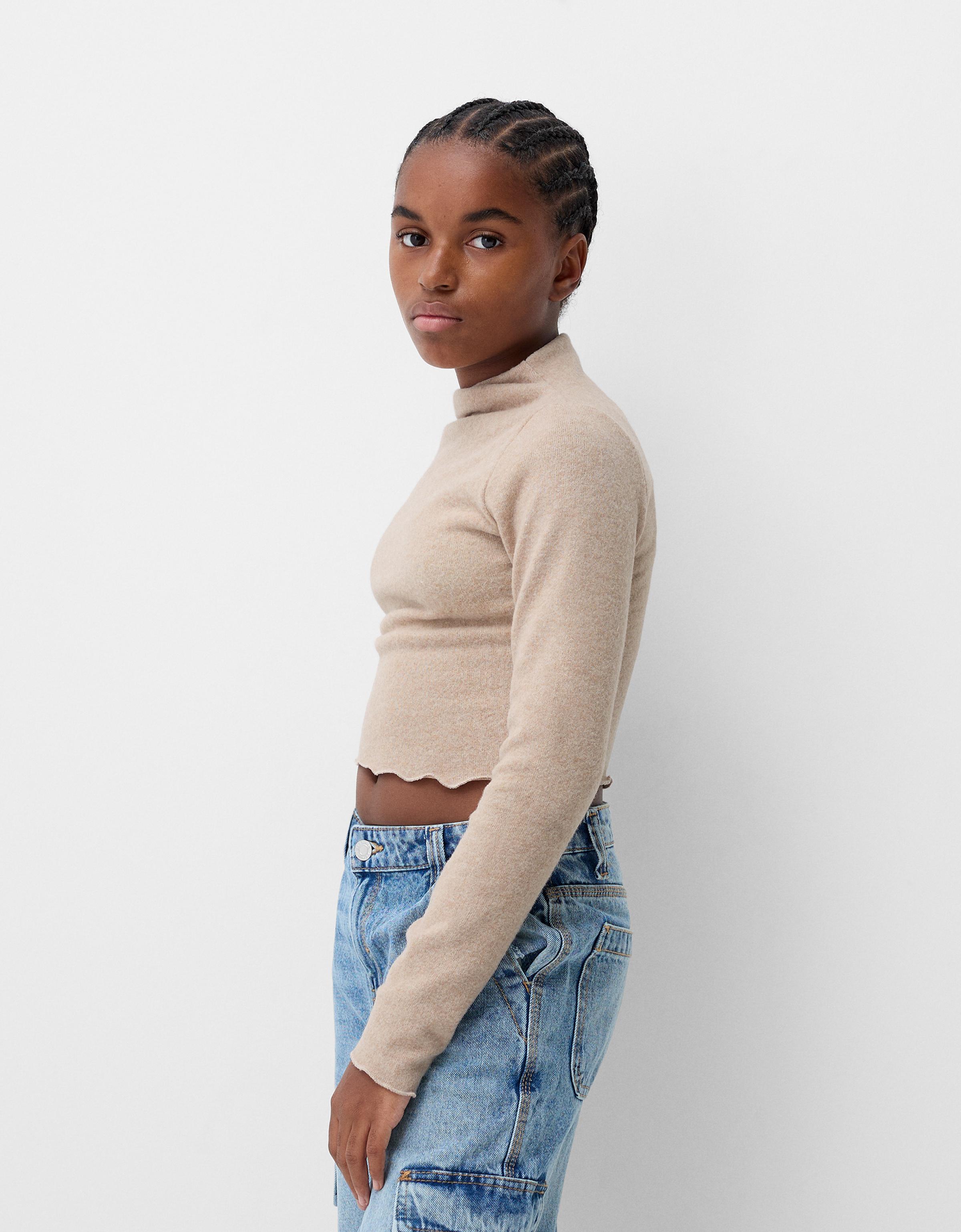 Raised neck jumper Sweaters and cardigans Women Bershka