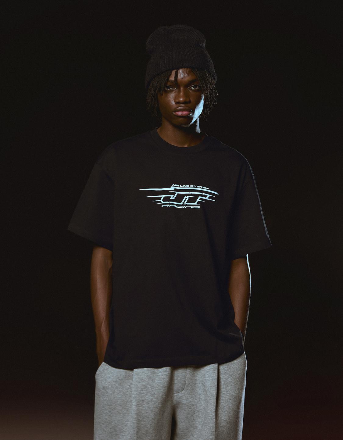 T-shirt JT Racing manga curta estampado