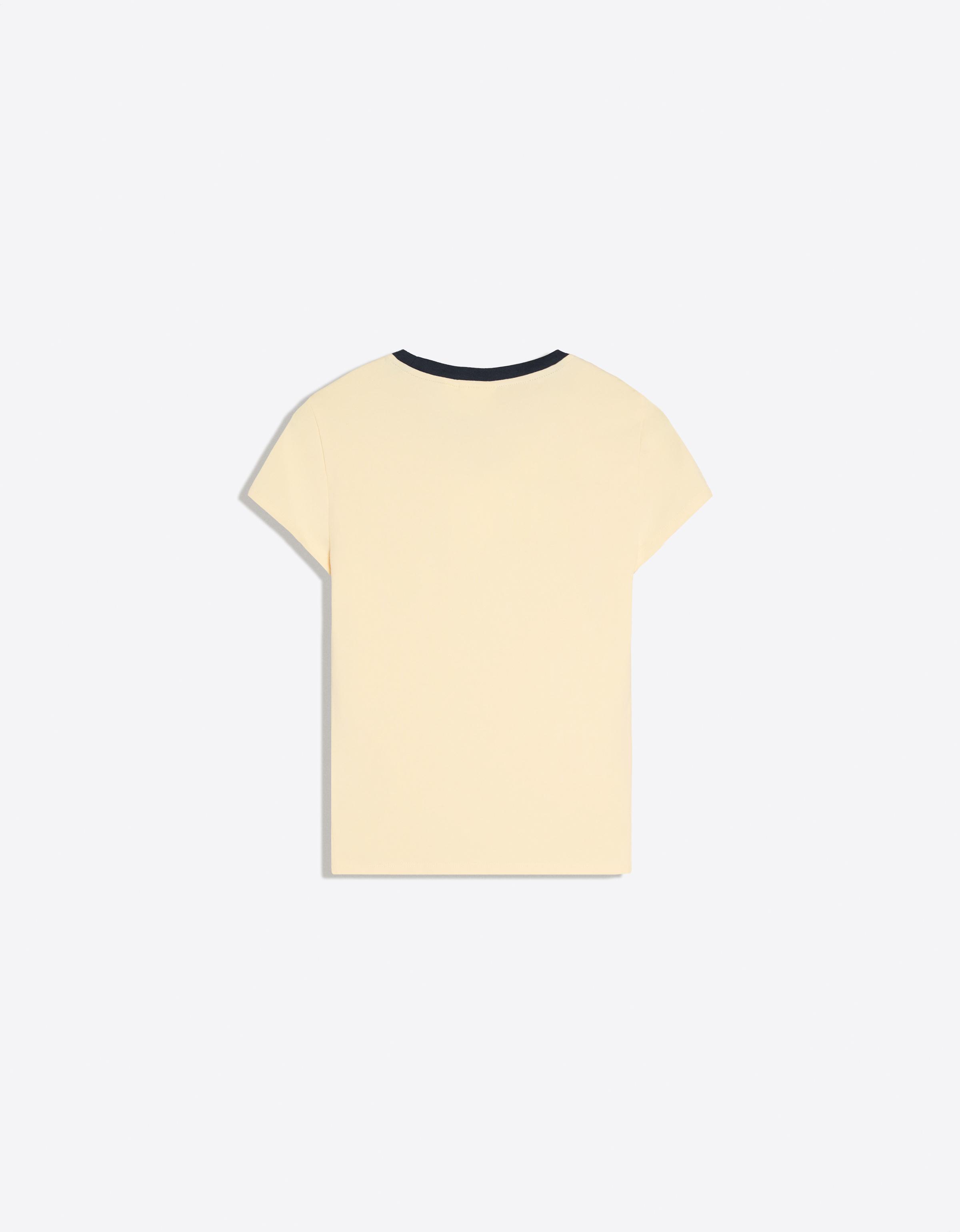 Short sleeve regular fit print T-shirt — Beige