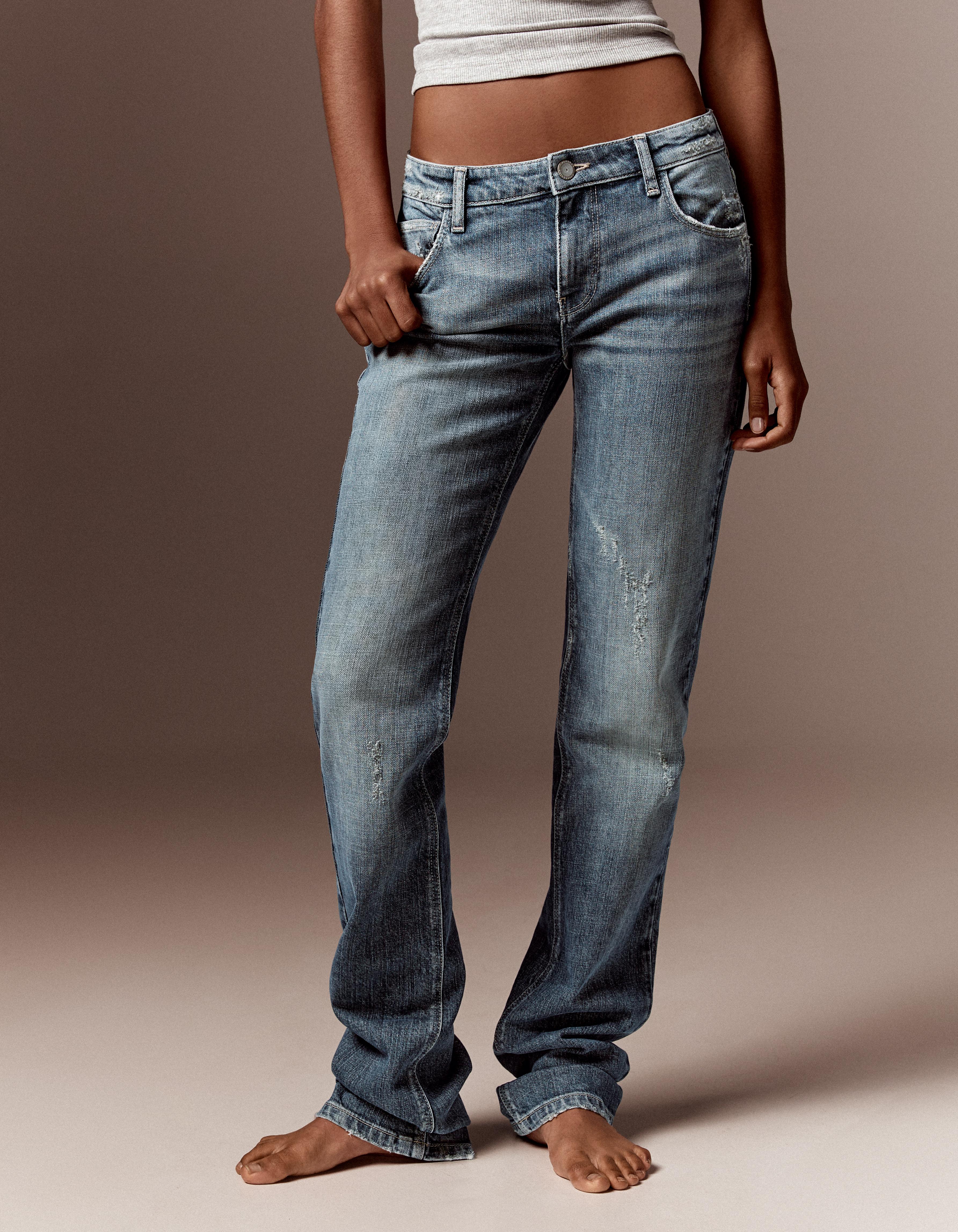 Low-rise slim fit jeans — Light blue