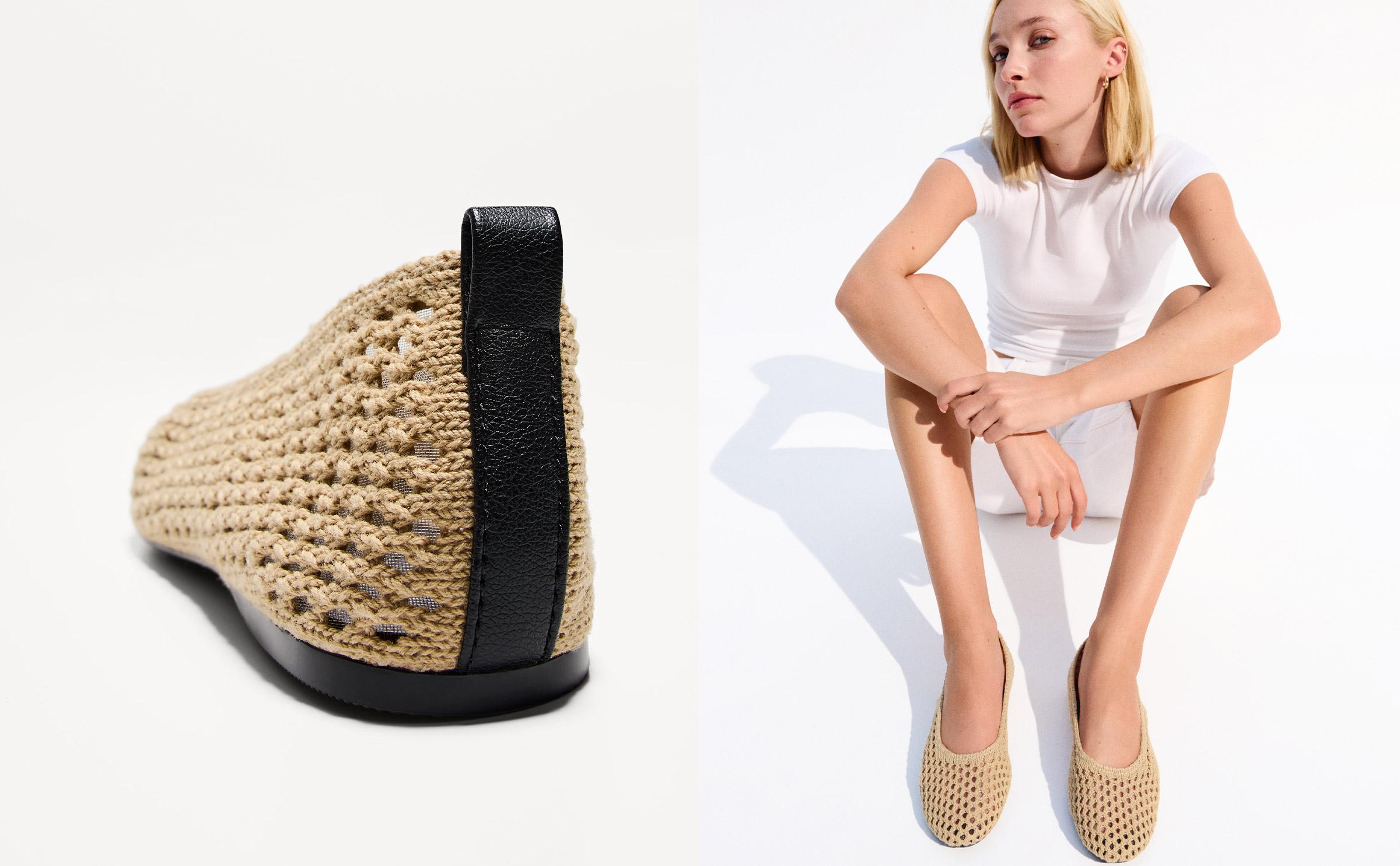 Braided ballet flats