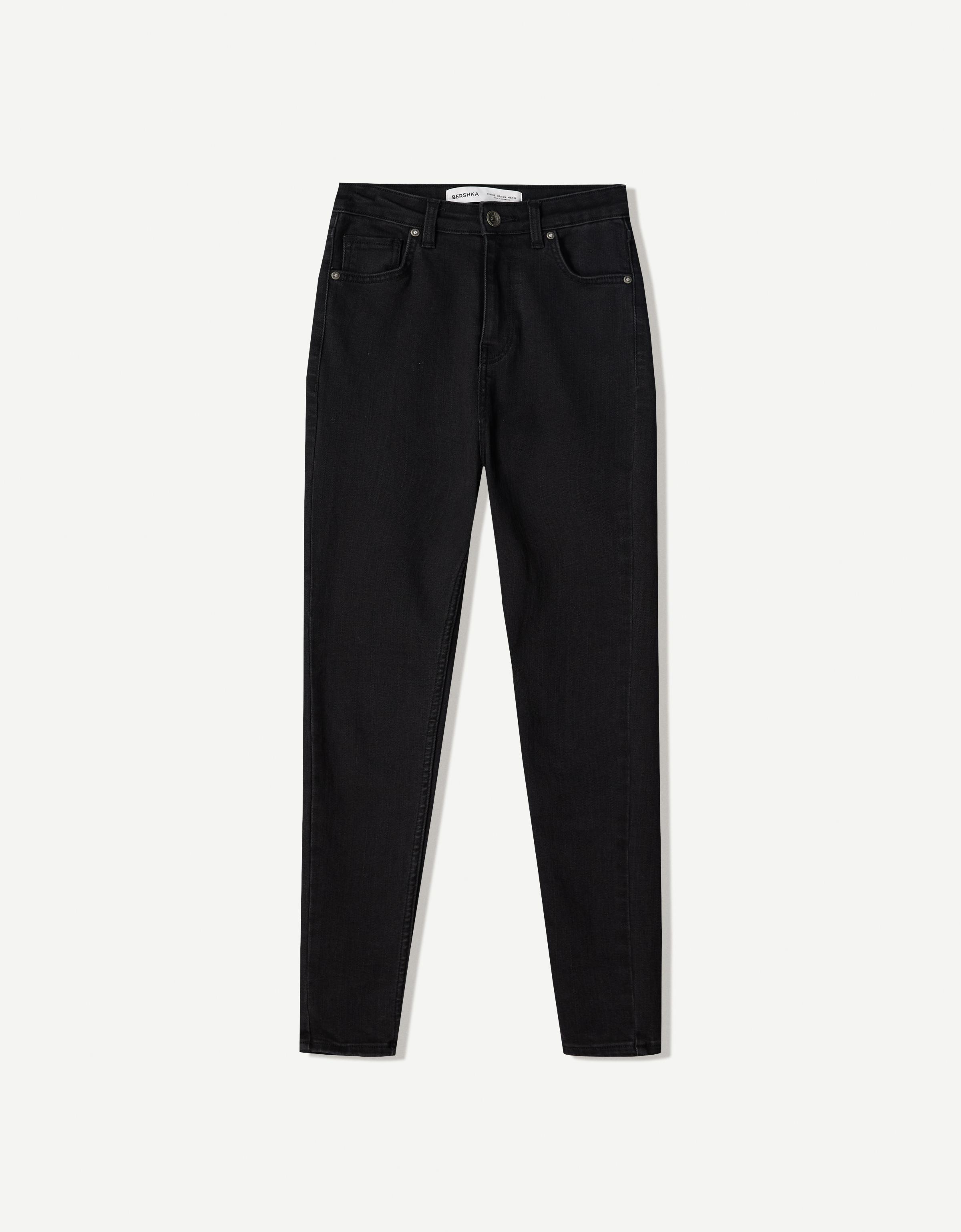 Super high waist skinny jeans — Black