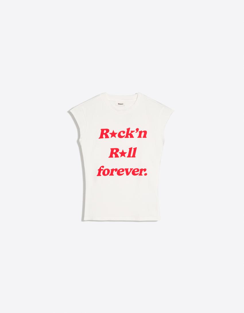 Regular fit print T-shirt-Off white