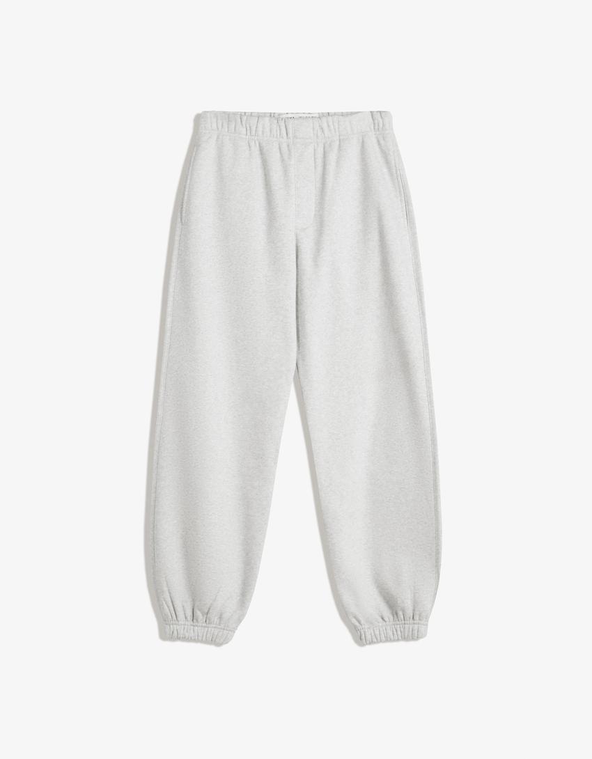 Plush joggers-Grey-4