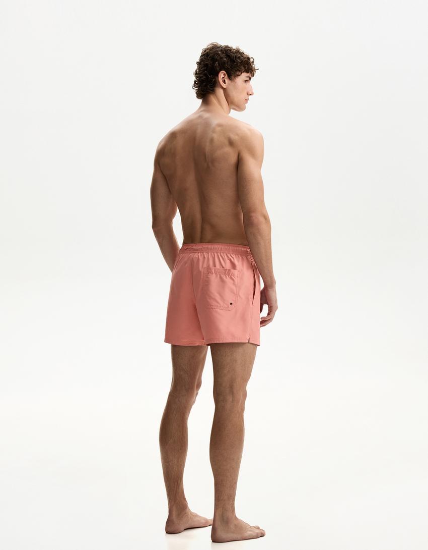 Plain swimming trunks-Salmon