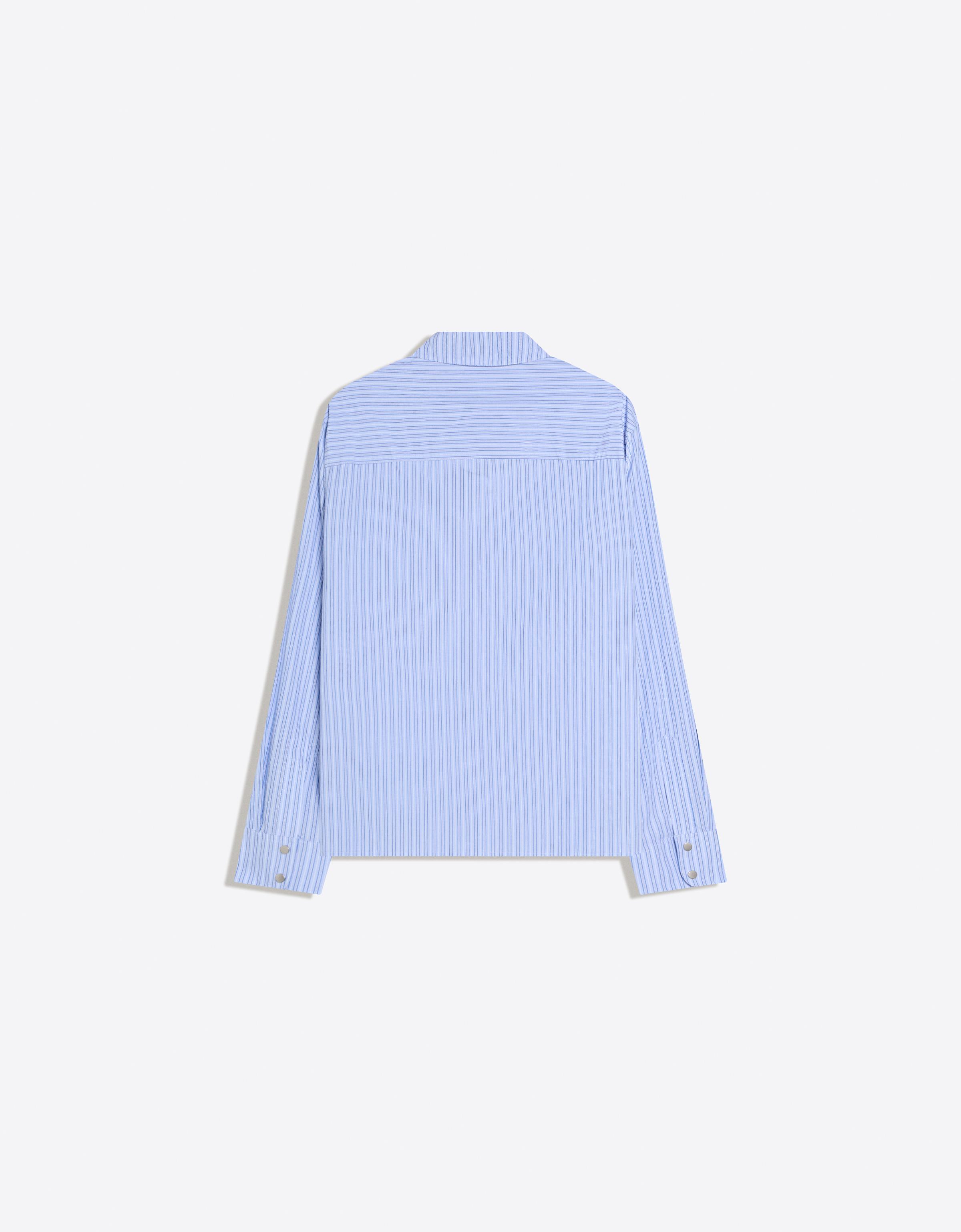 Uzun kollu nakışlı boxy fit gömlek - Görsel 10