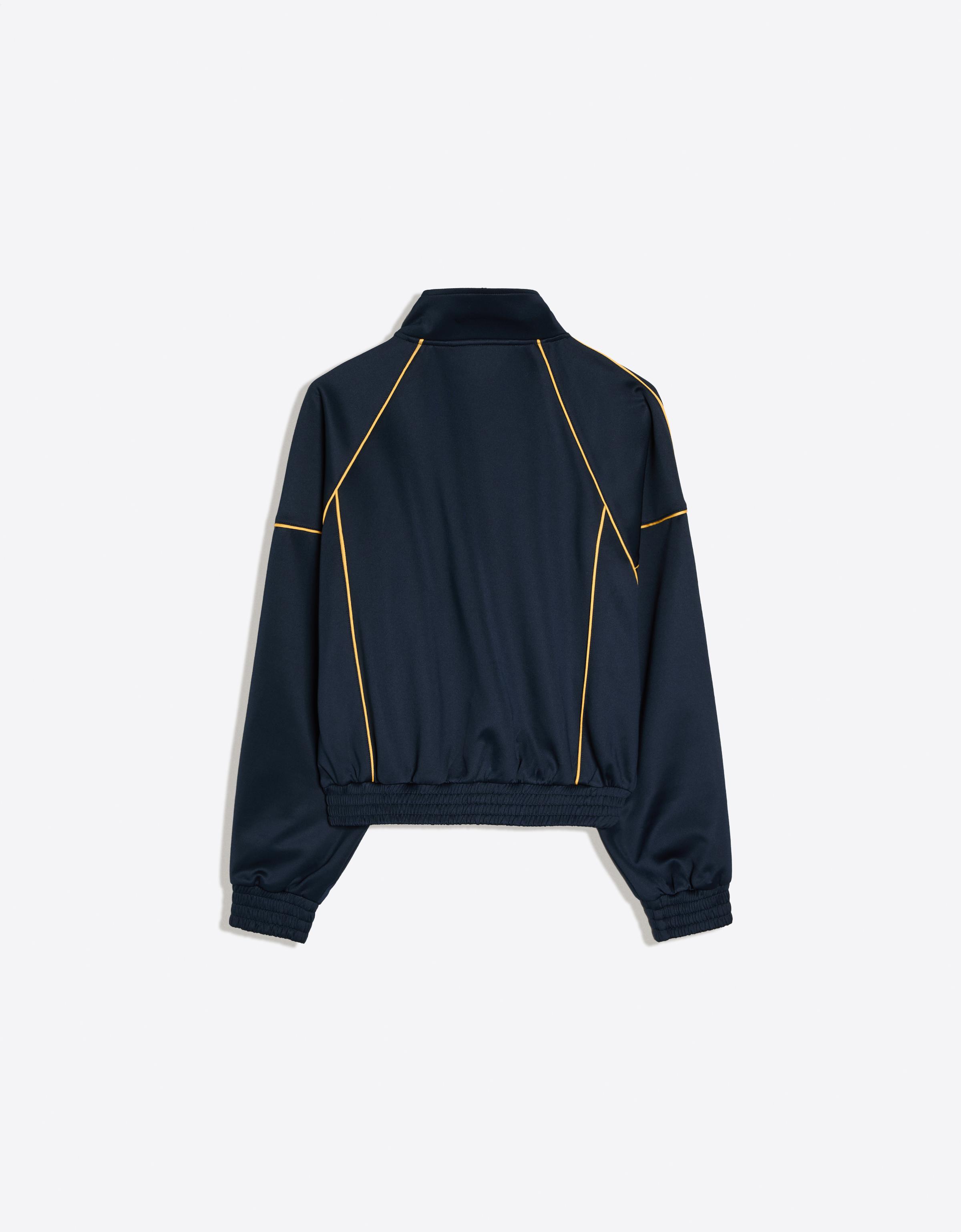 Contrast high neck jacket