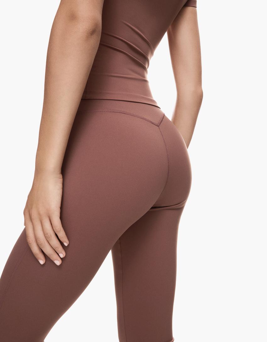 Pantaloni flare tecnici-Arancione-2