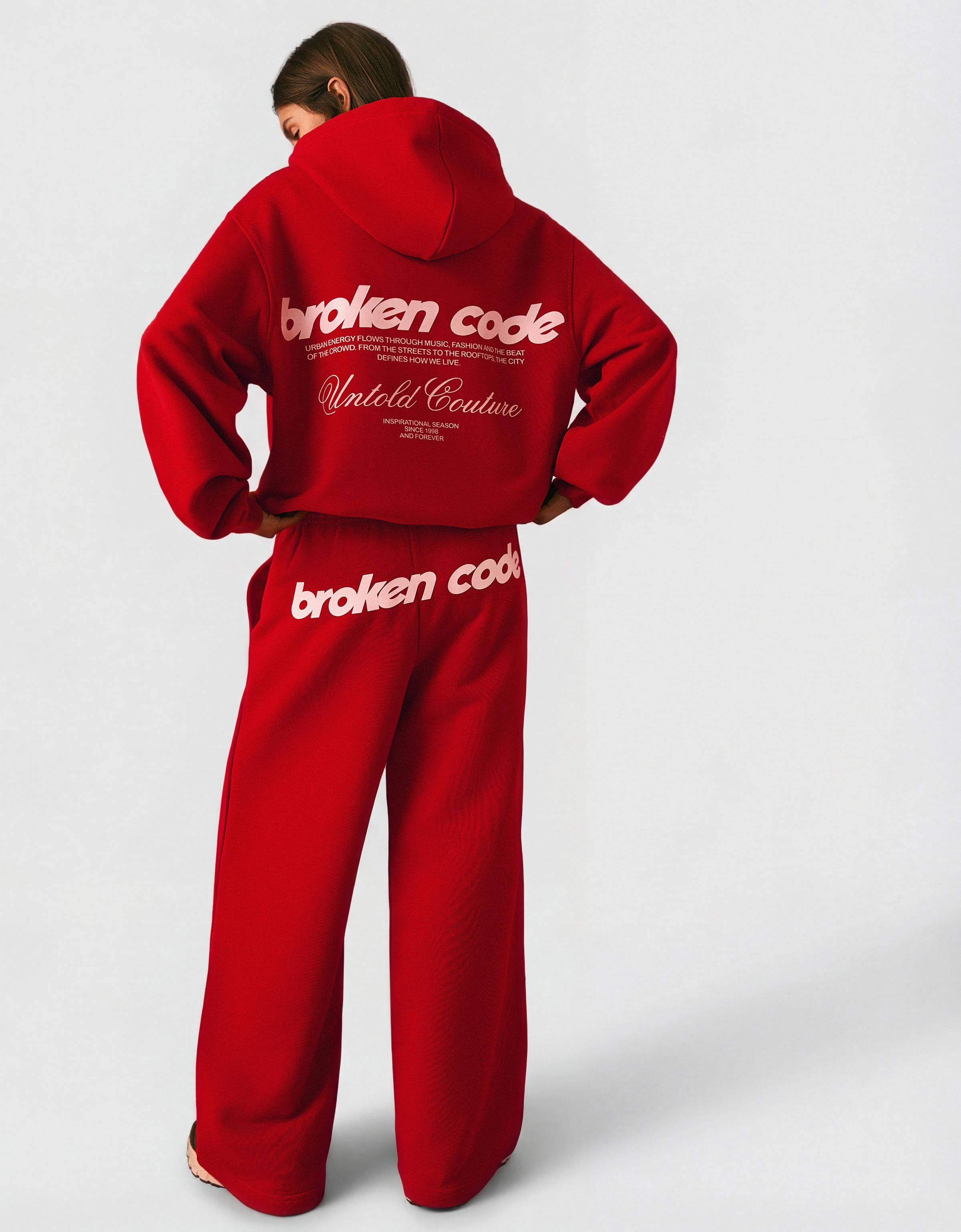 Baskılı geniş paça şardonlu eşofman altı - Görsel 123