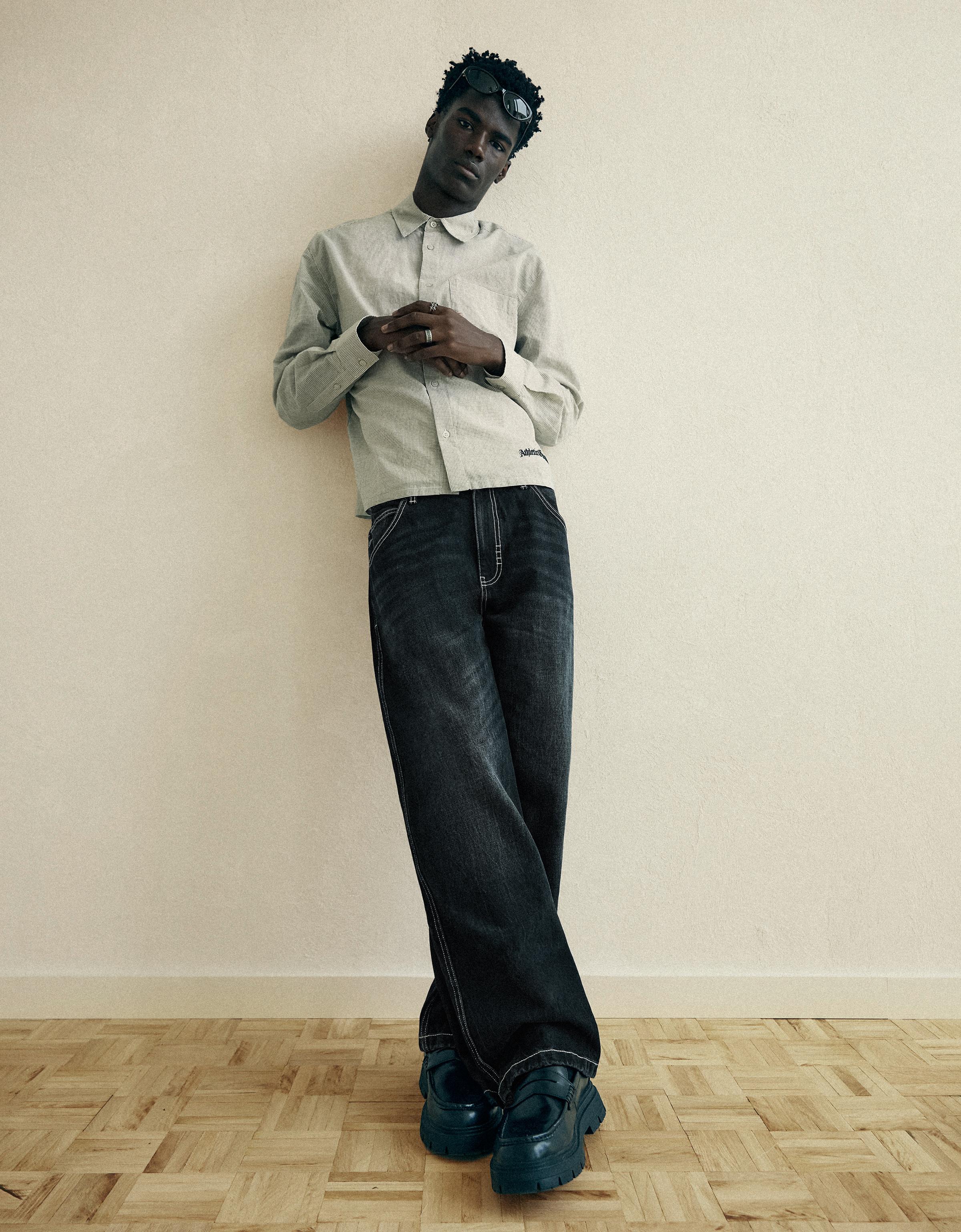 Baggy skater jeans — Black