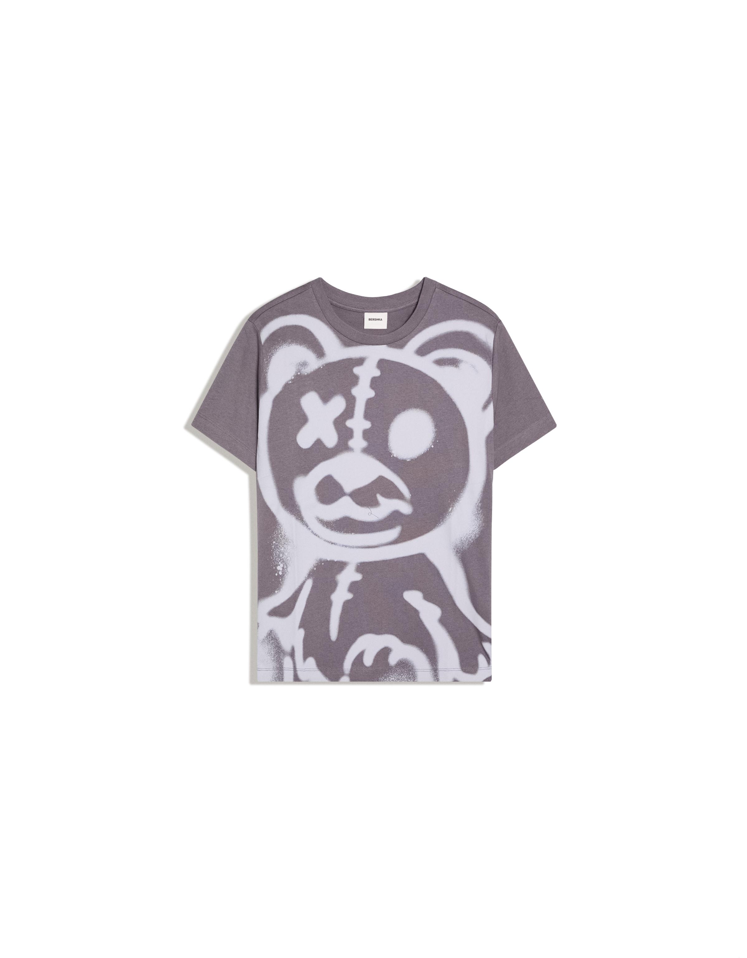 Short sleeve regular fit bear T-shirt — Blue