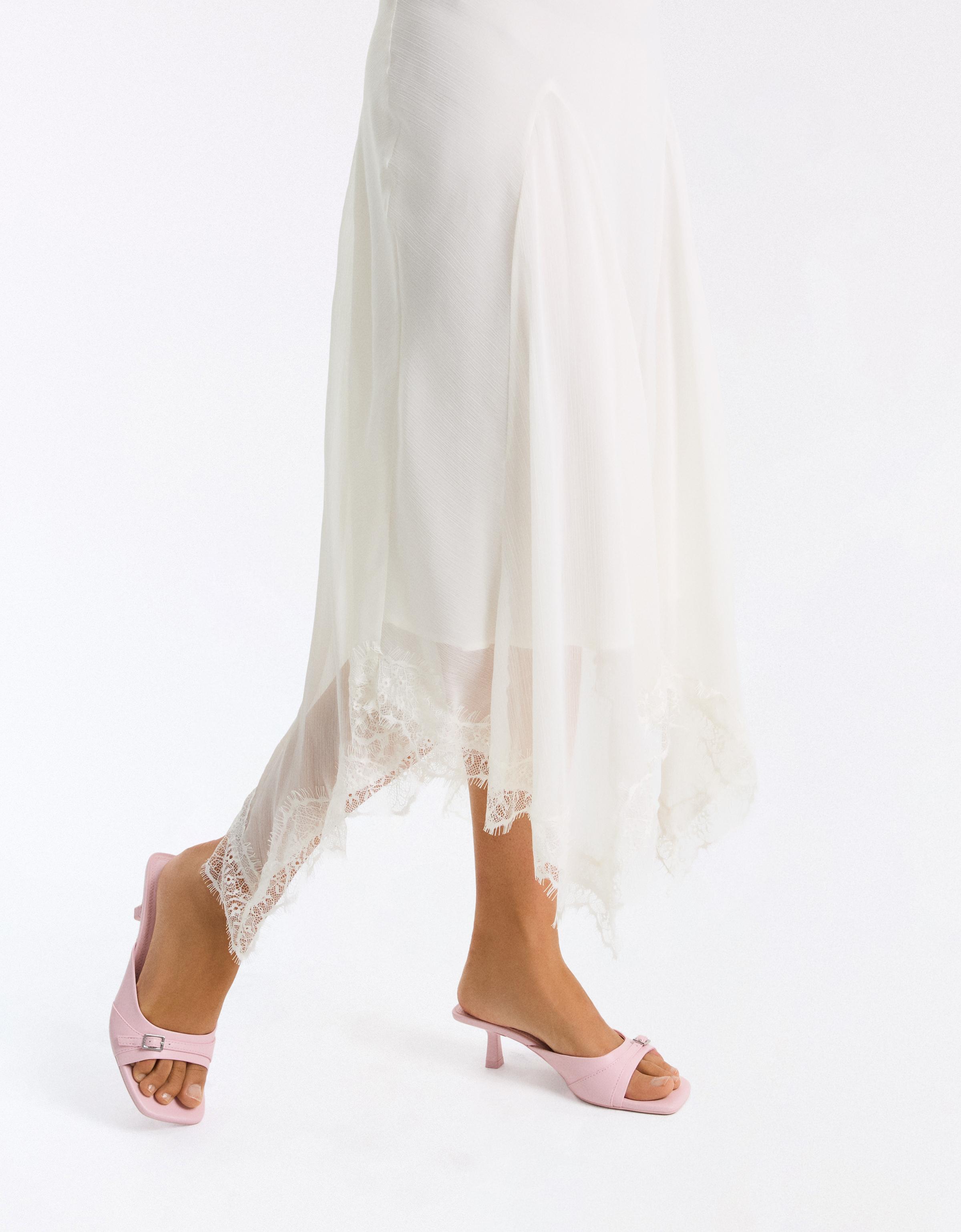 Heeled mules with buckle — PINK