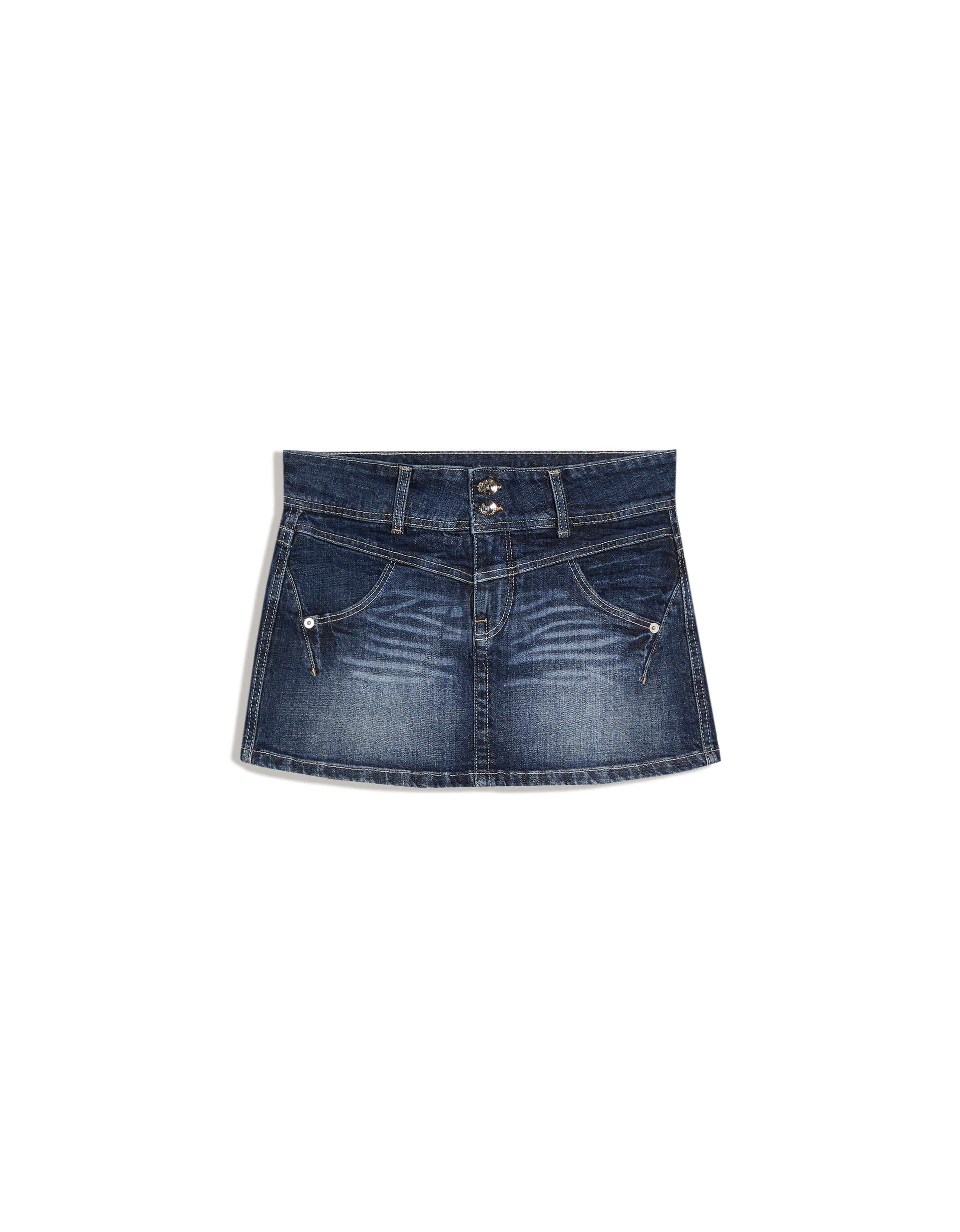 Denim şort etek - Görsel 19