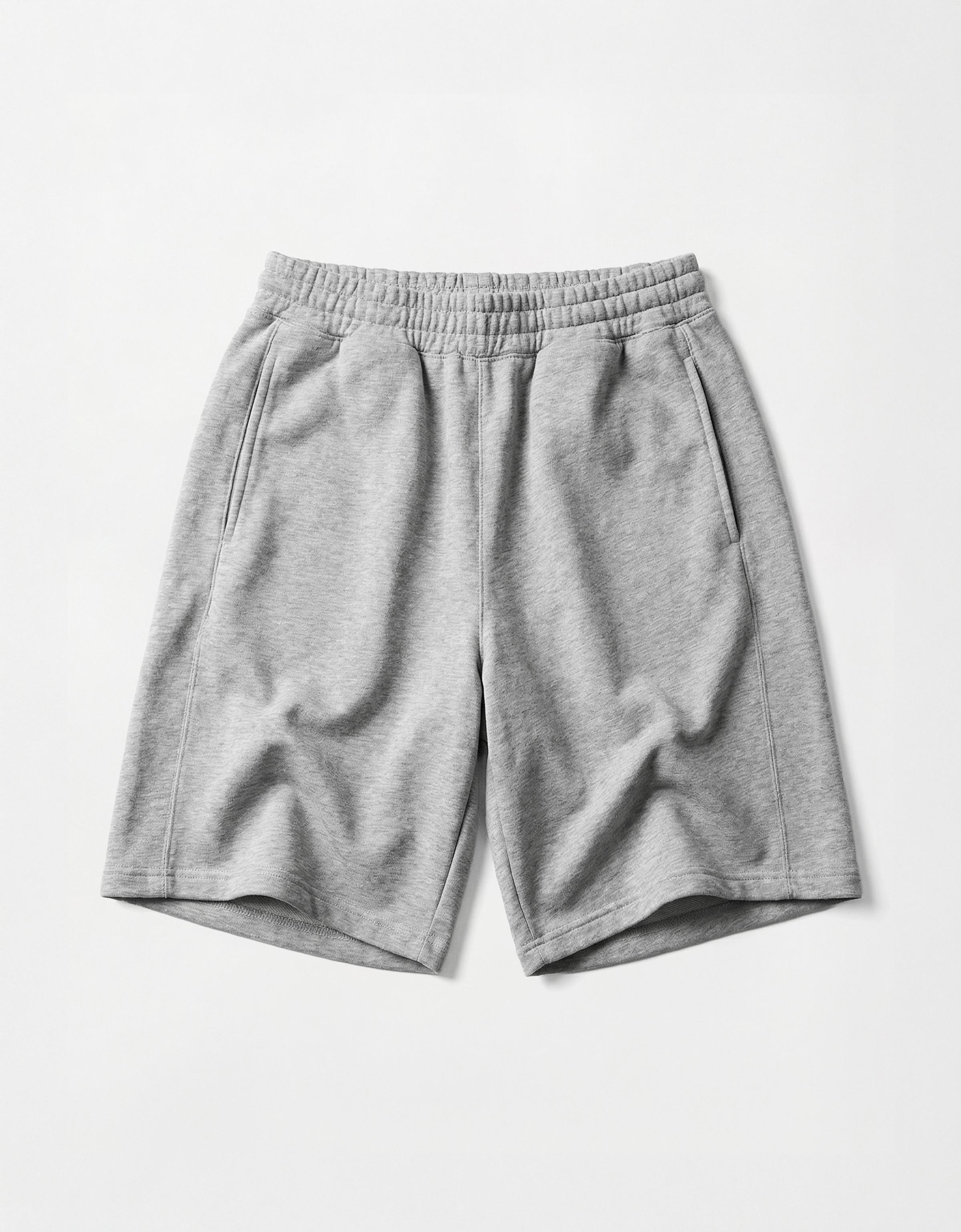 Oversize neoprene Bermuda shorts — Grey