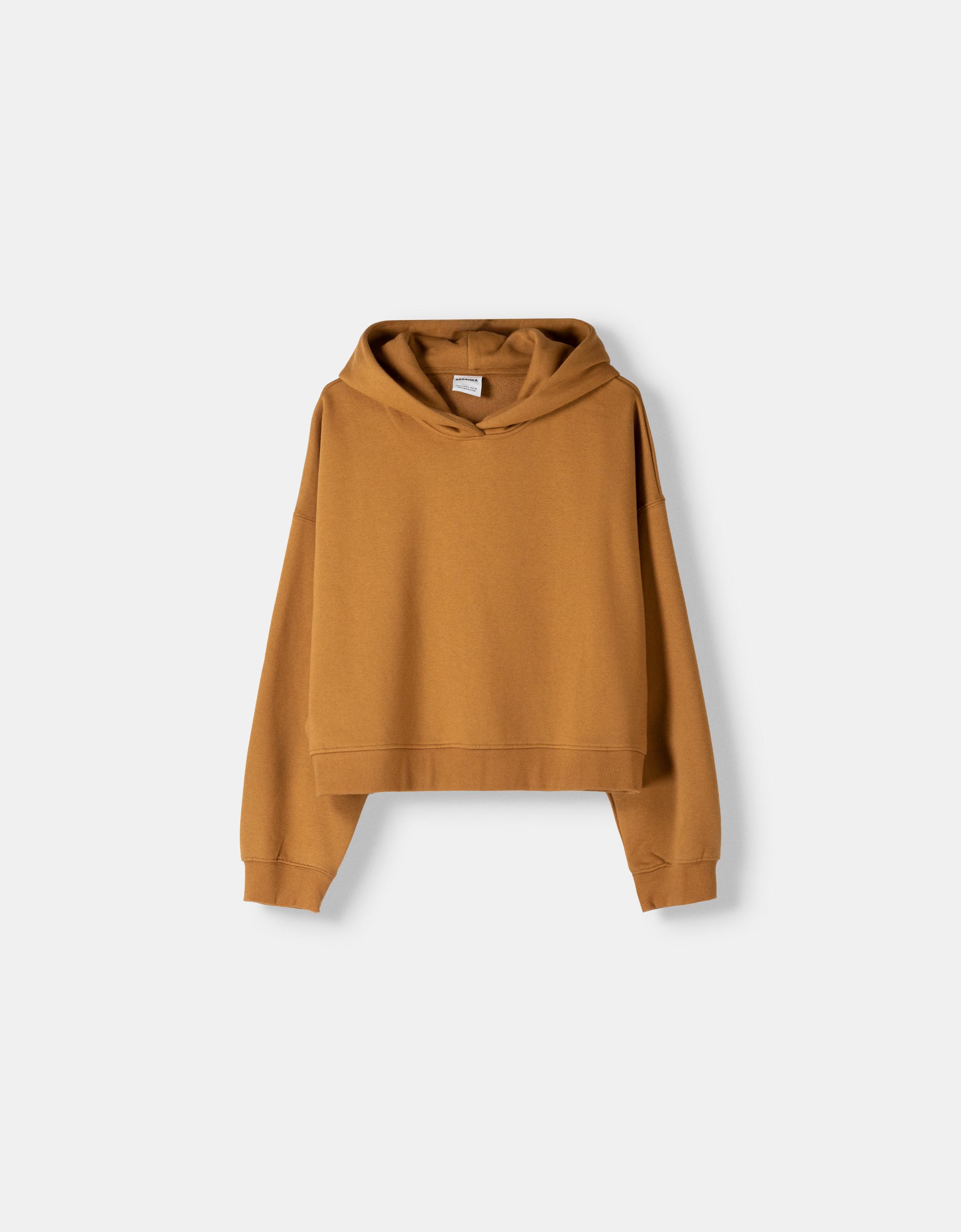 Bershka cropped hoodie best sale