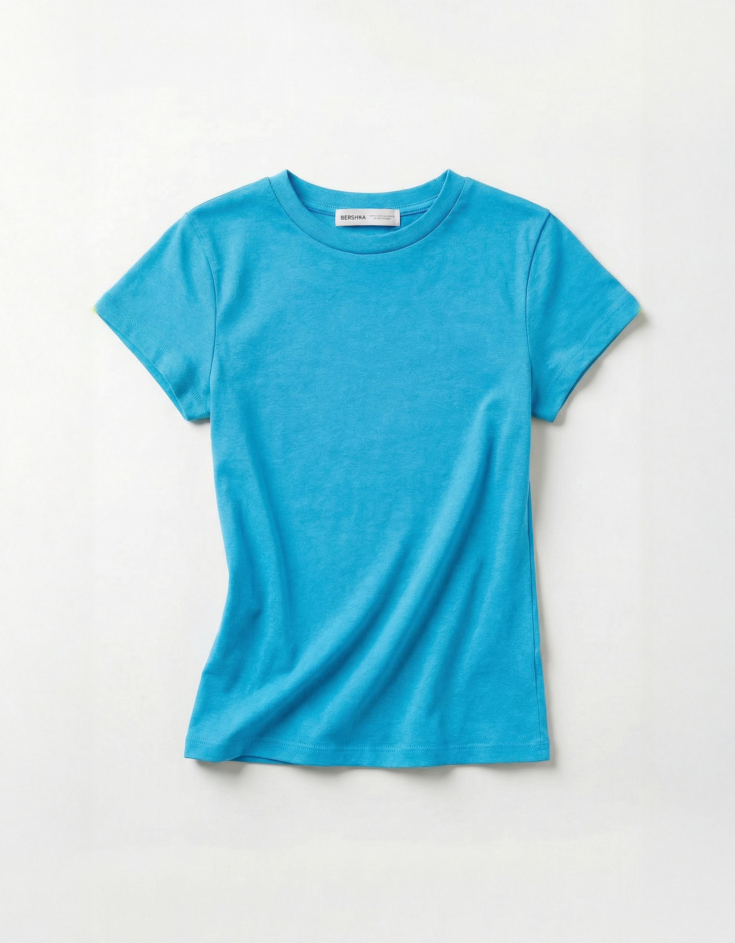 Kısa kollu bisiklet yaka tişört - Görsel 25