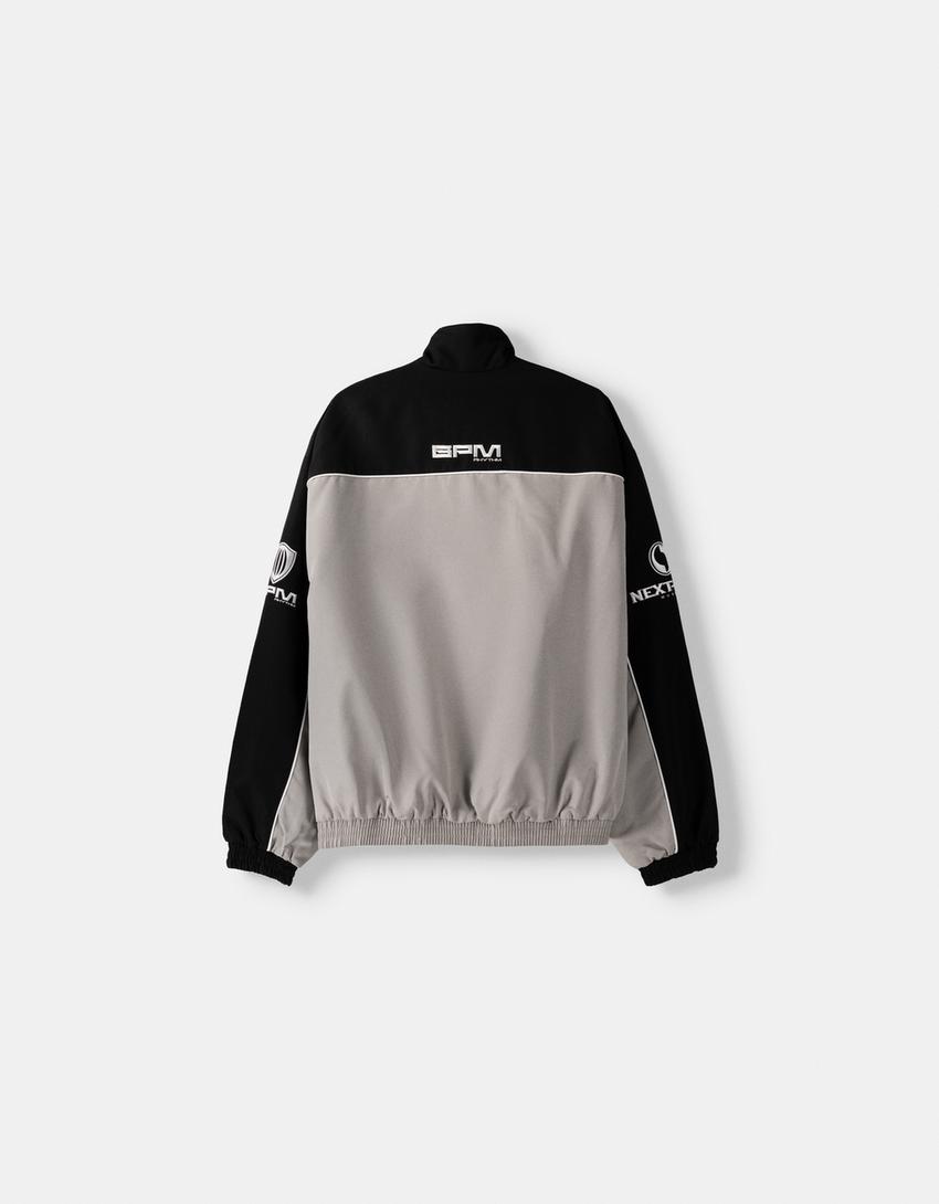 Blouson color block-Noir-5