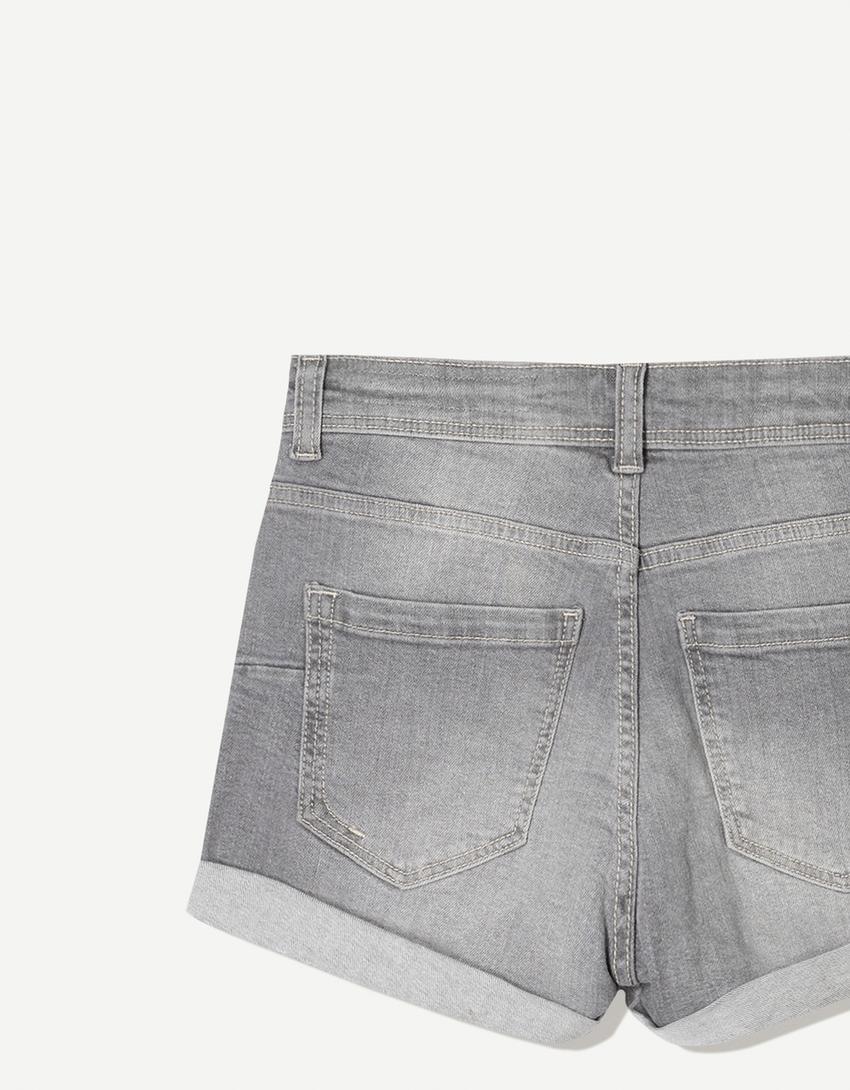 Short denim roll up-Gris-2