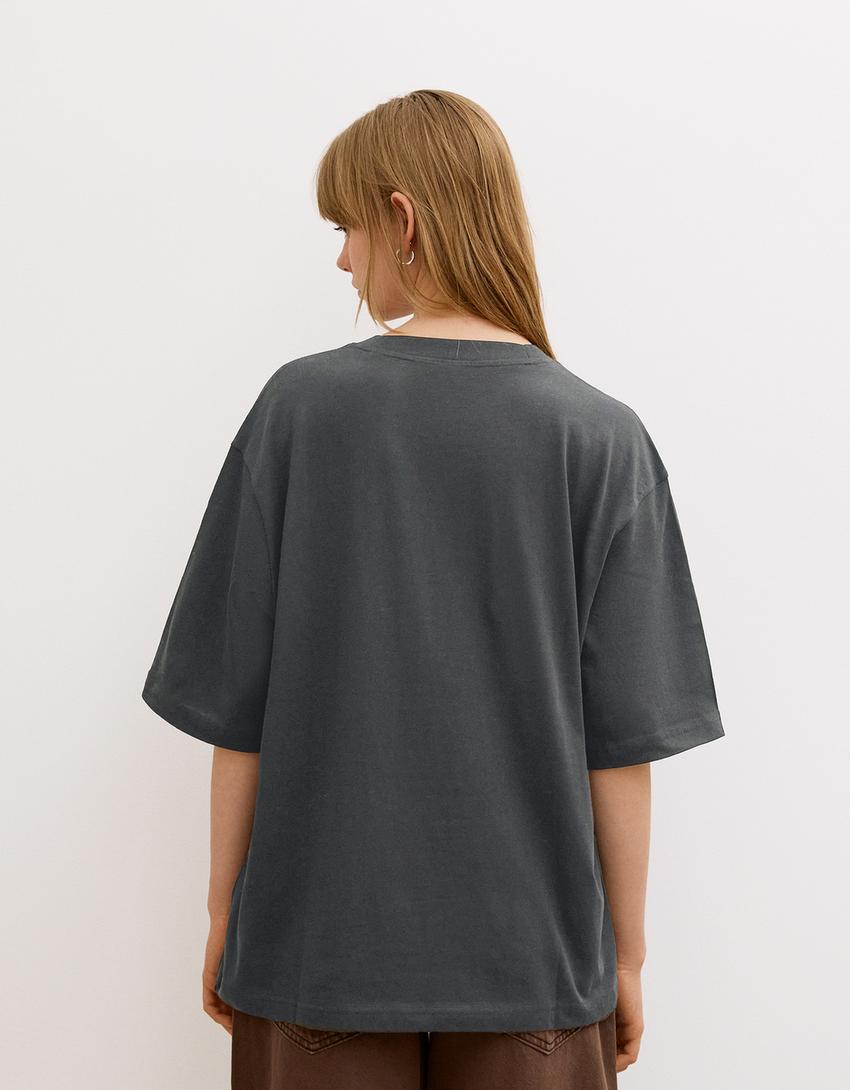 T-shirt Xena la guerrière manches courtes-Gris foncé