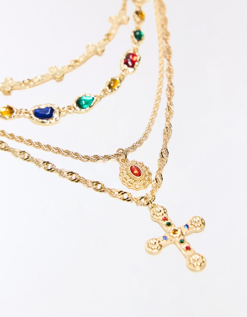 Paket isi 4 kalung liontin-Emas