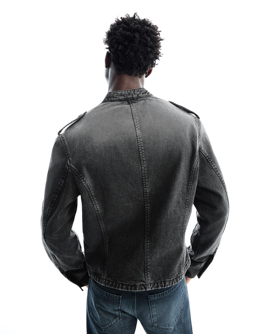 Button-up jacket-Black