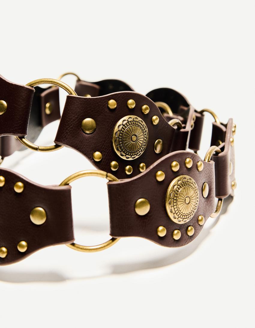 Ceinture anneaux-Marron