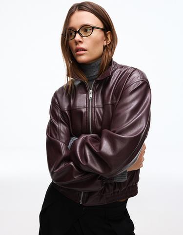 Leather effect jacket — Maroon 3