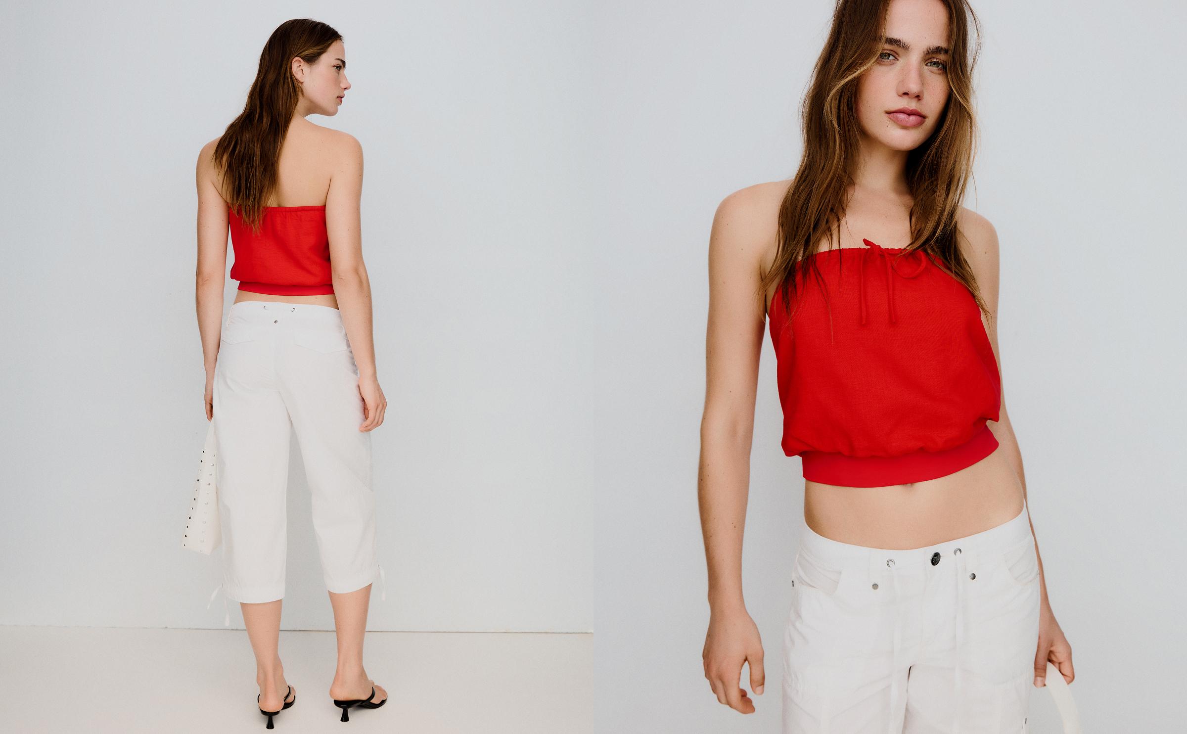 Fiyonklu bandeau top - Görsel 46