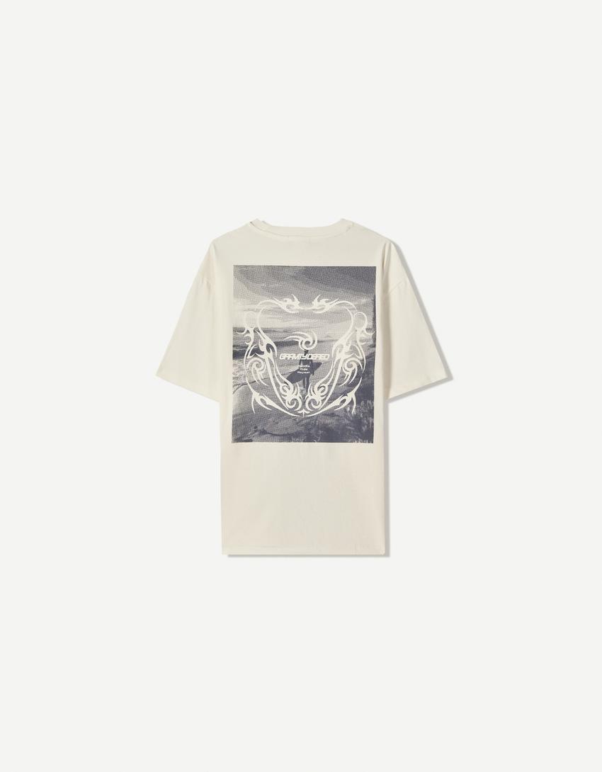 Short sleeve T-shirt with print-Off white