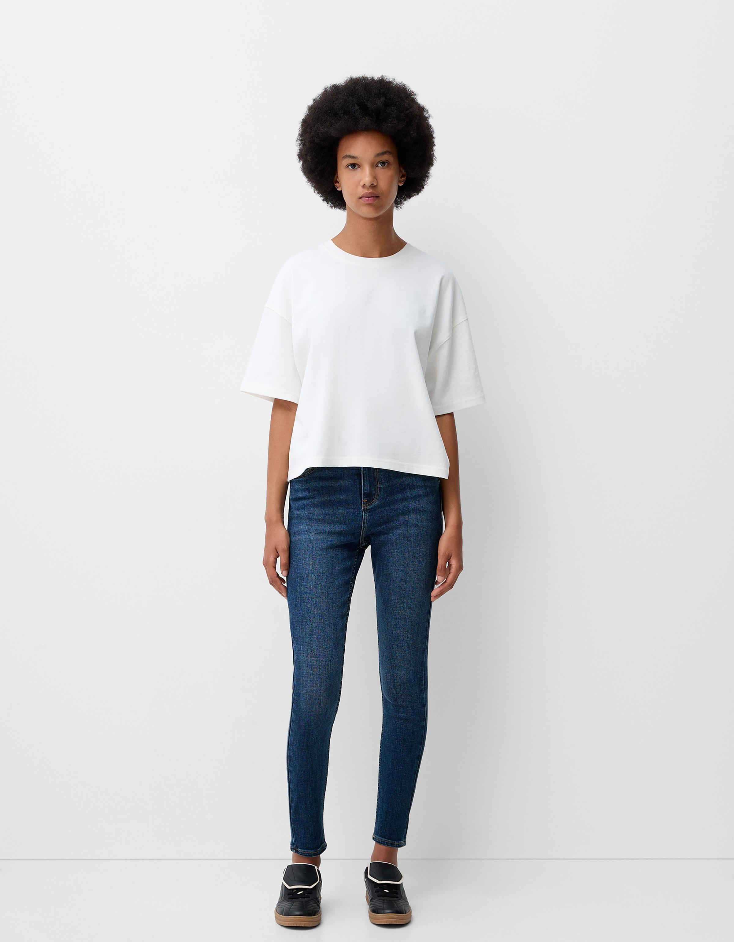 Super high waist skinny jeans Skinny BSK Teen Bershka