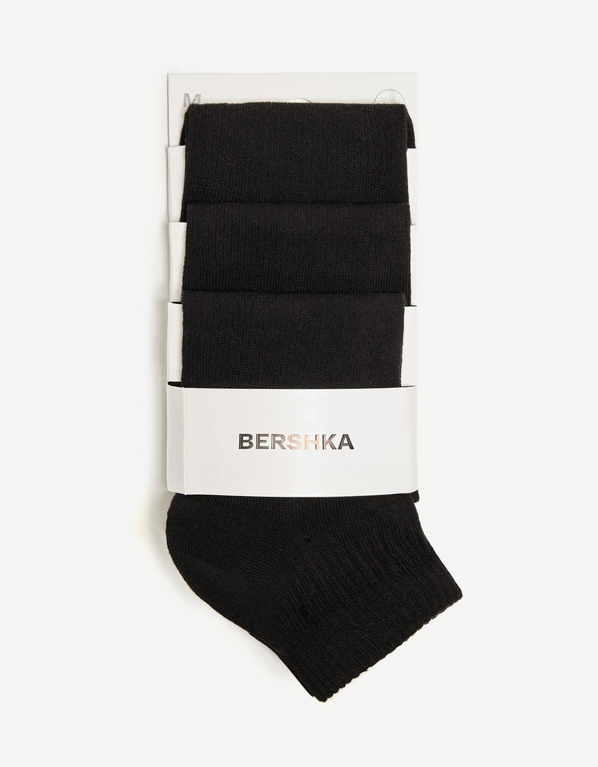 3-pack of sports ankle socks — Black