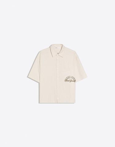 Short sleeve embroidered shirt — Cream 5