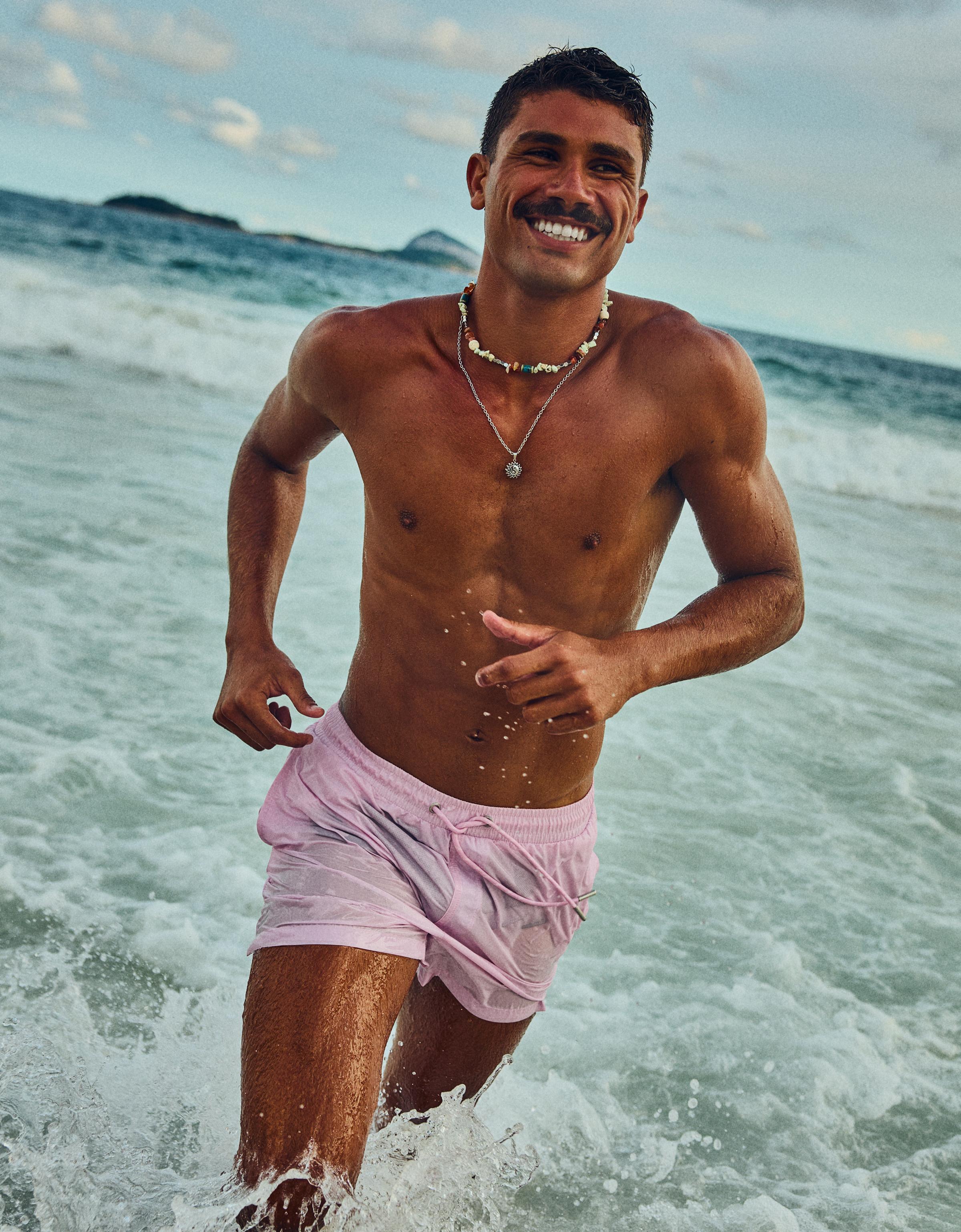 Basic regular fit swim shorts — Pink