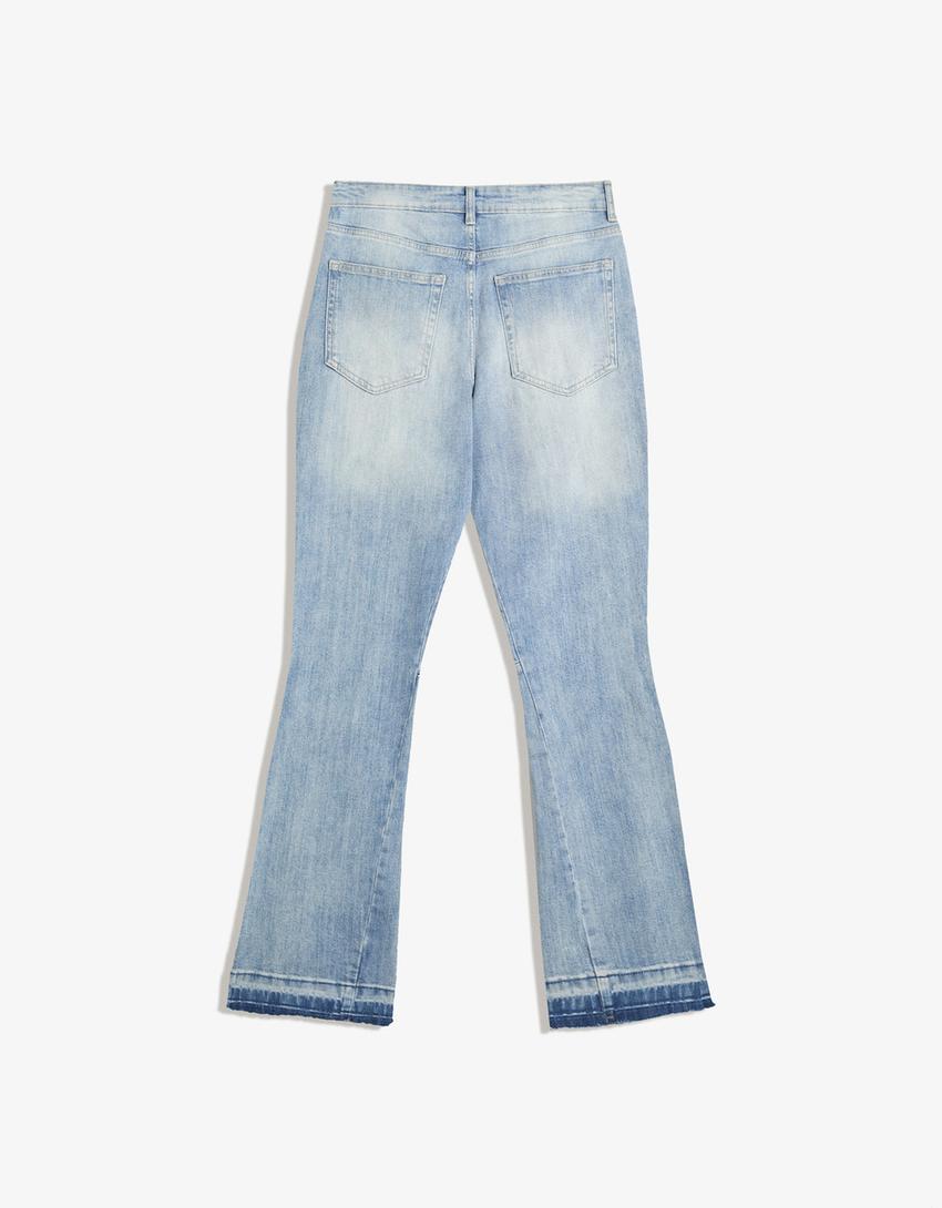 Schlaghosen-Jeans Comfort-Ausgewaschenes Blau