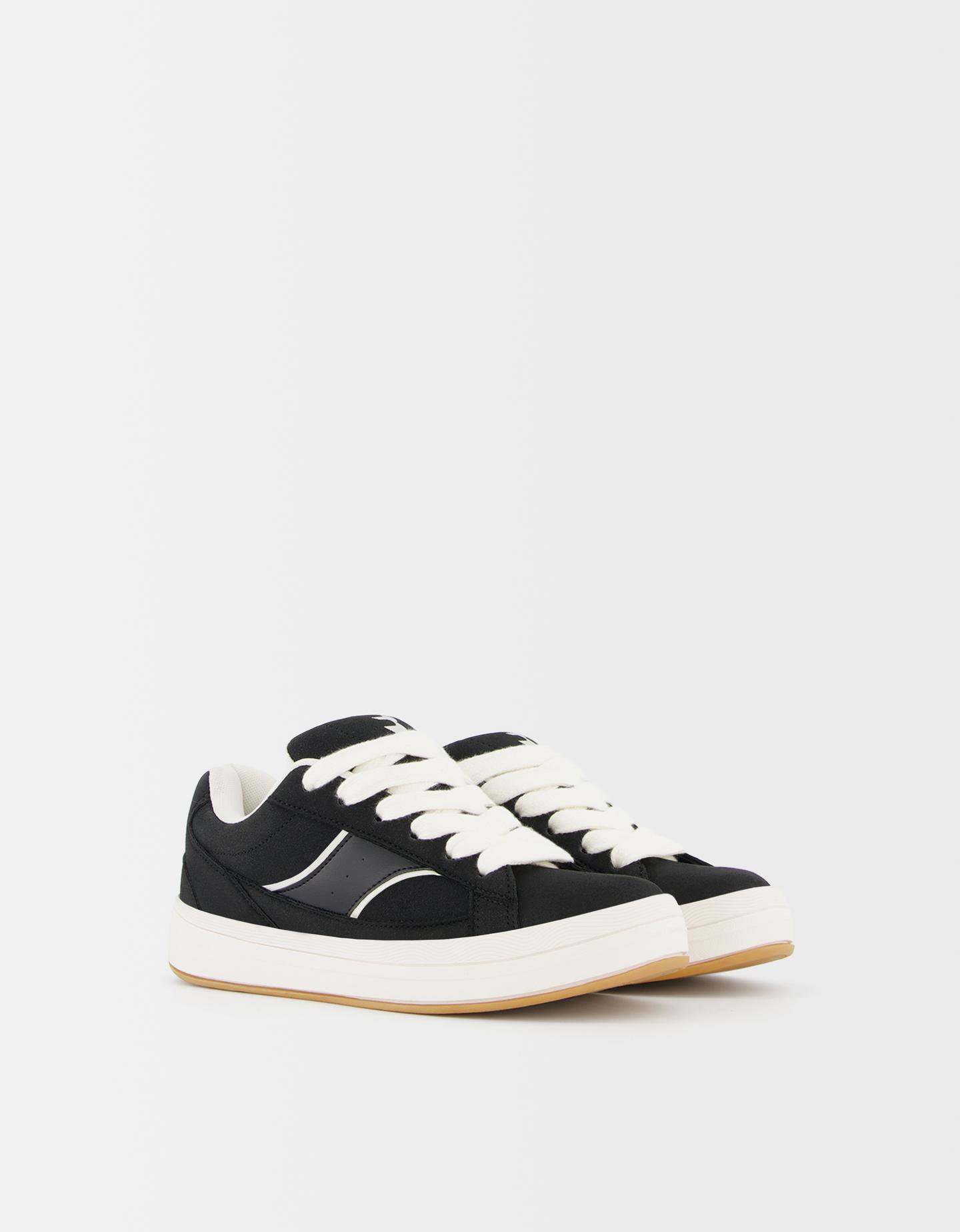 Bershka Zapatillas Skate Mujer 41 Negro