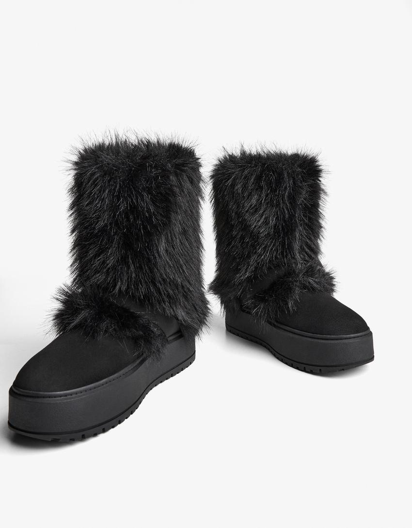 Botín detalle pelo-Negro