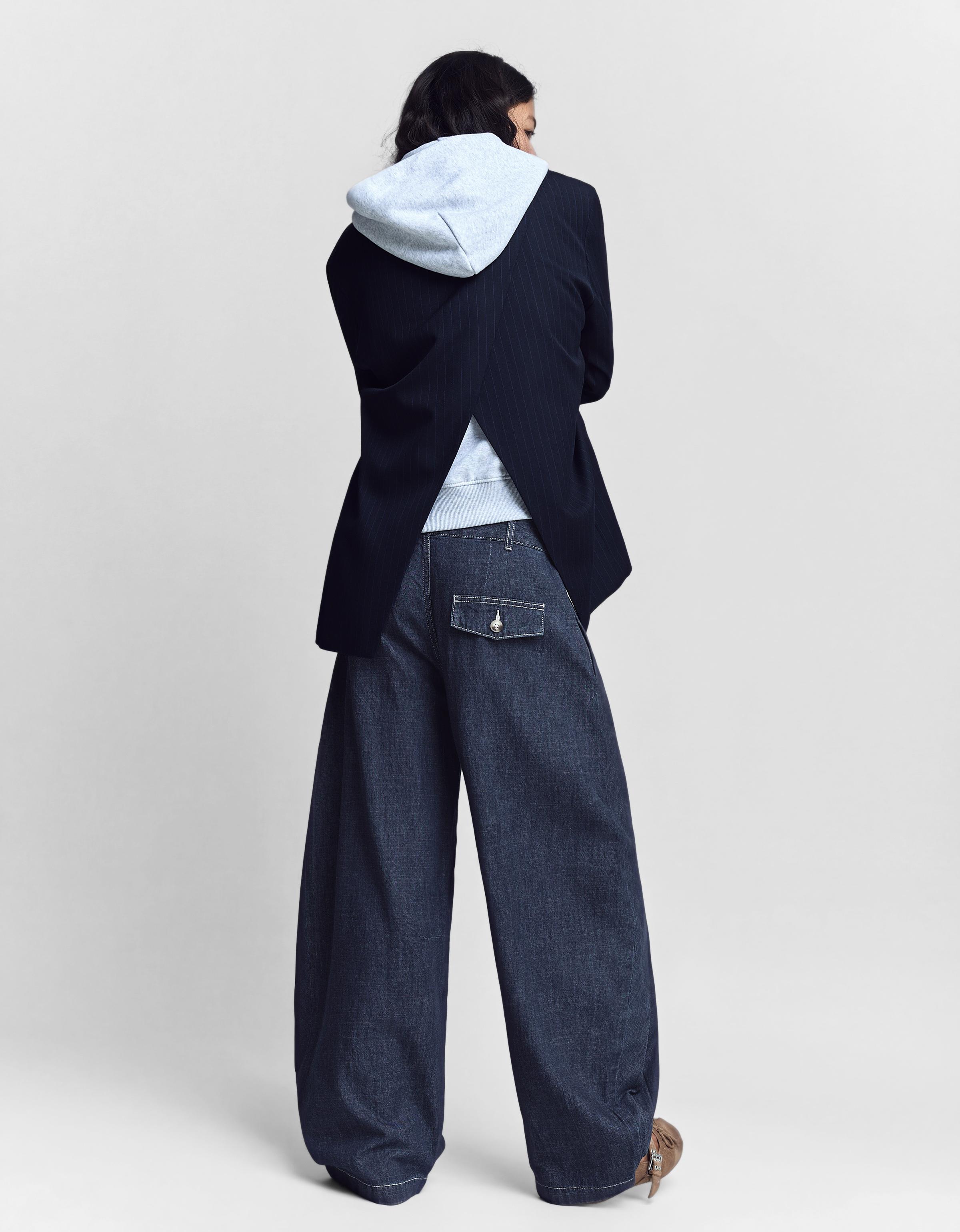 Düşük bel pilili balon jean - Görsel 31