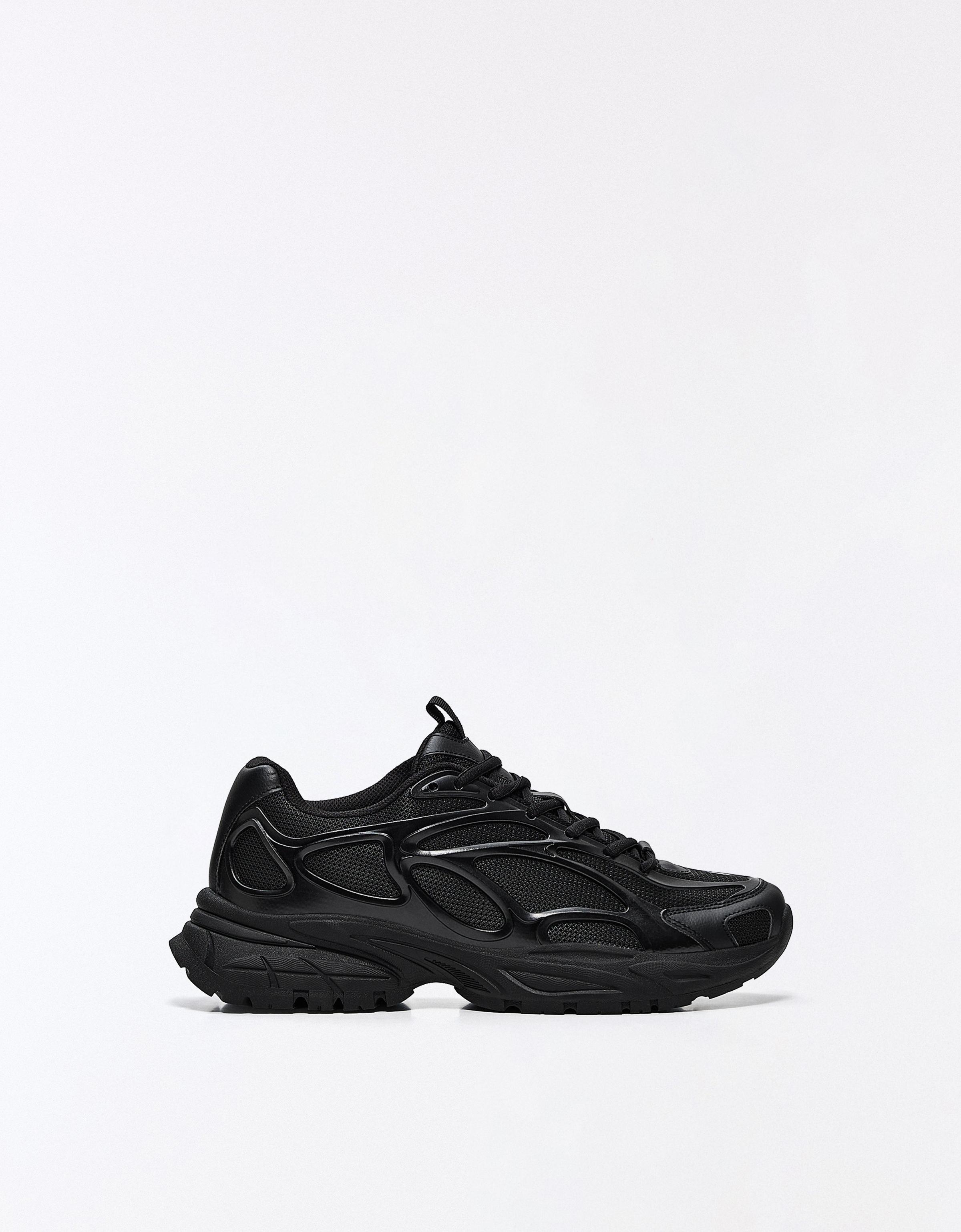 Bershka Deportivo Combinado Volumen Hombre Negro