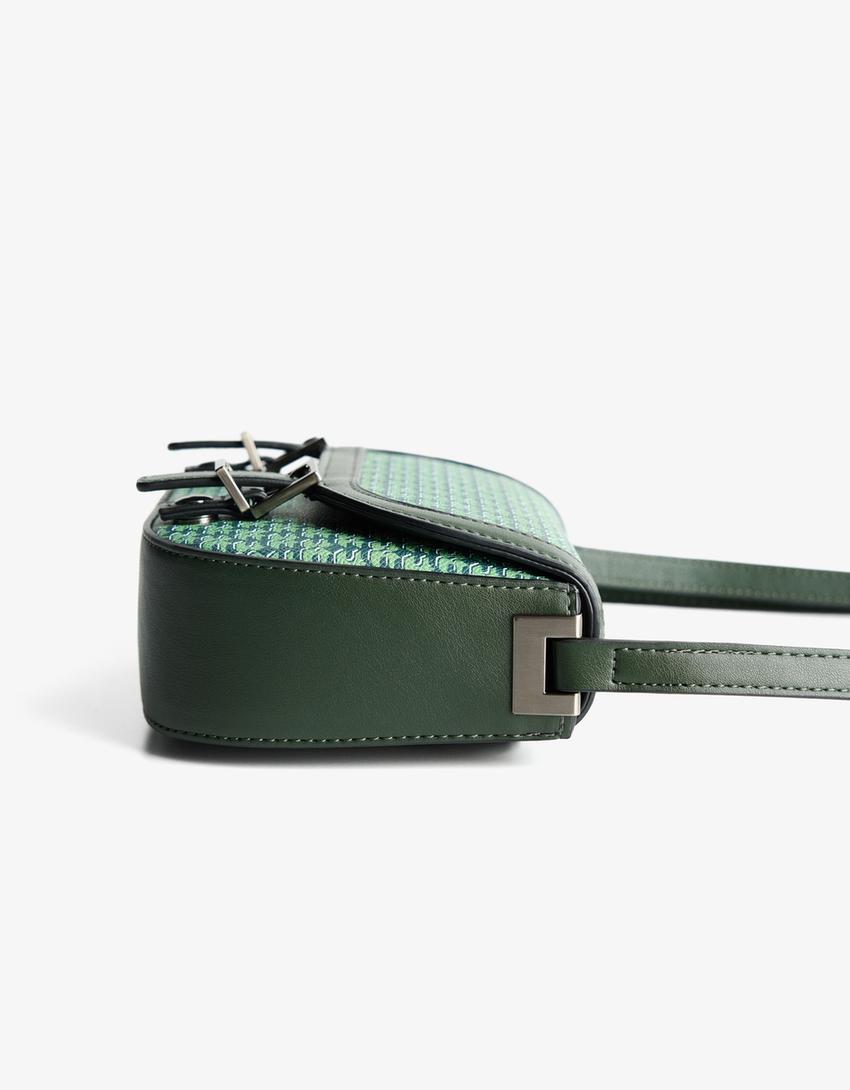 Printed crossbody bag-Green