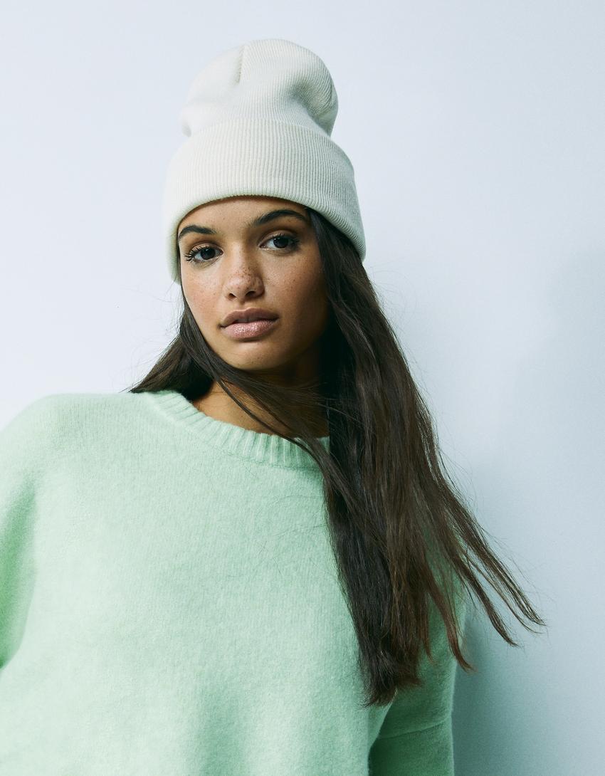 Pull court col rond-Vert-3