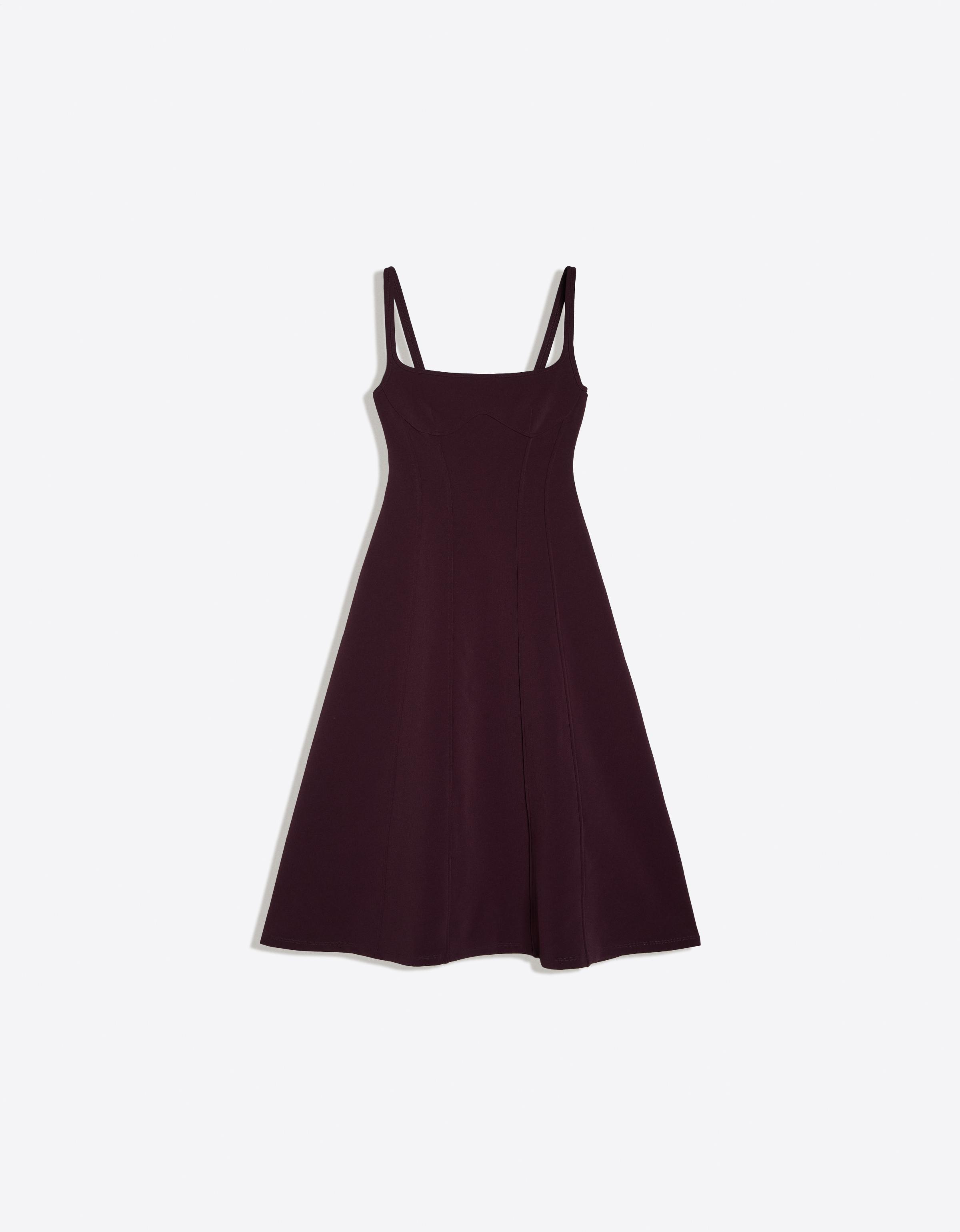 Midi corset dress with straps — Violet