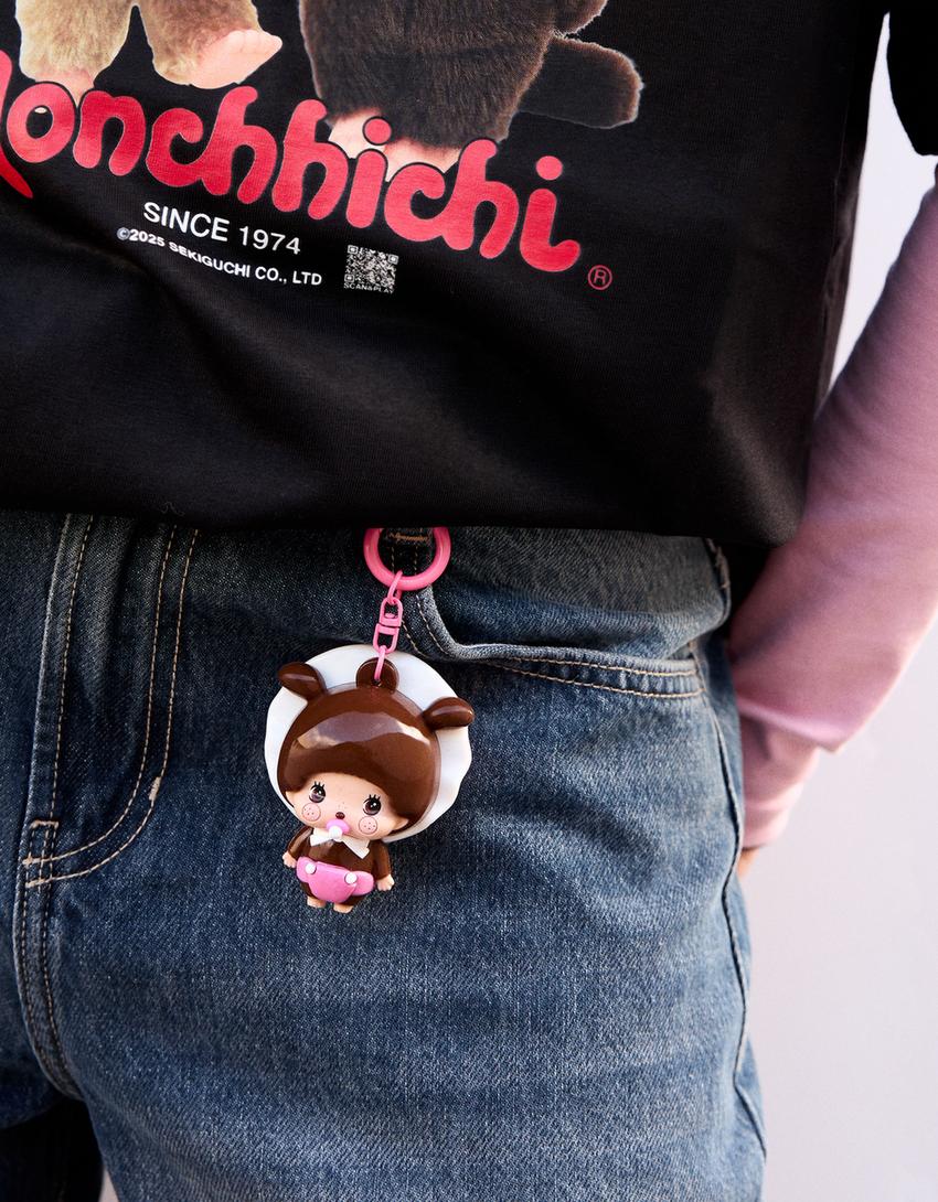 Monchhichi key ring-Pink