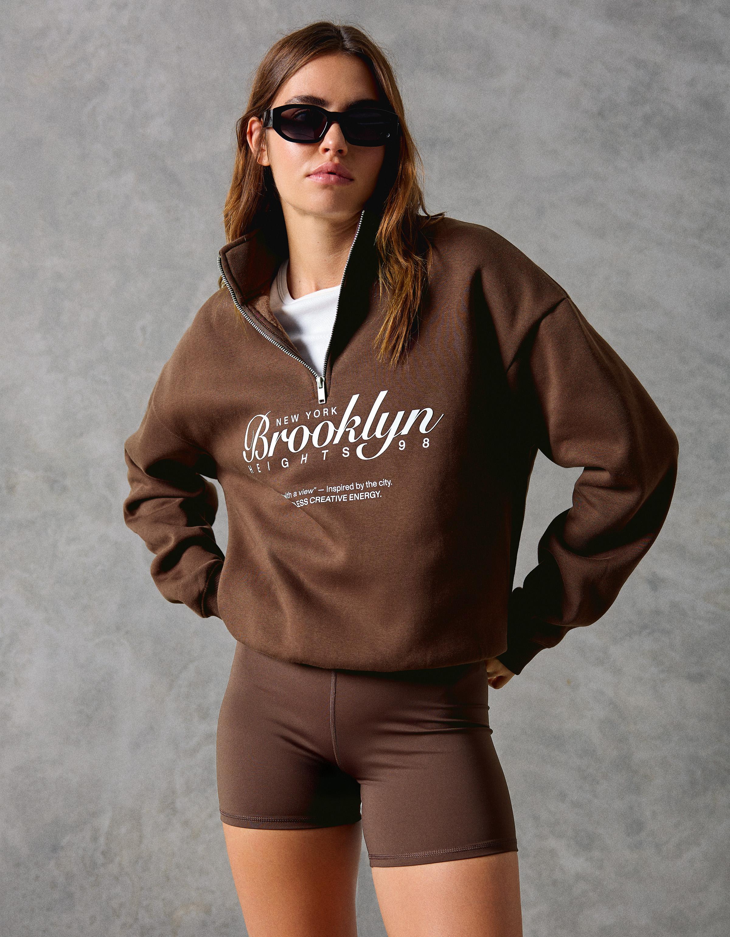 トップス __8 bbbbbbbbb Printed zip-up neck sweatshirt - Sweatshirts and hoodies