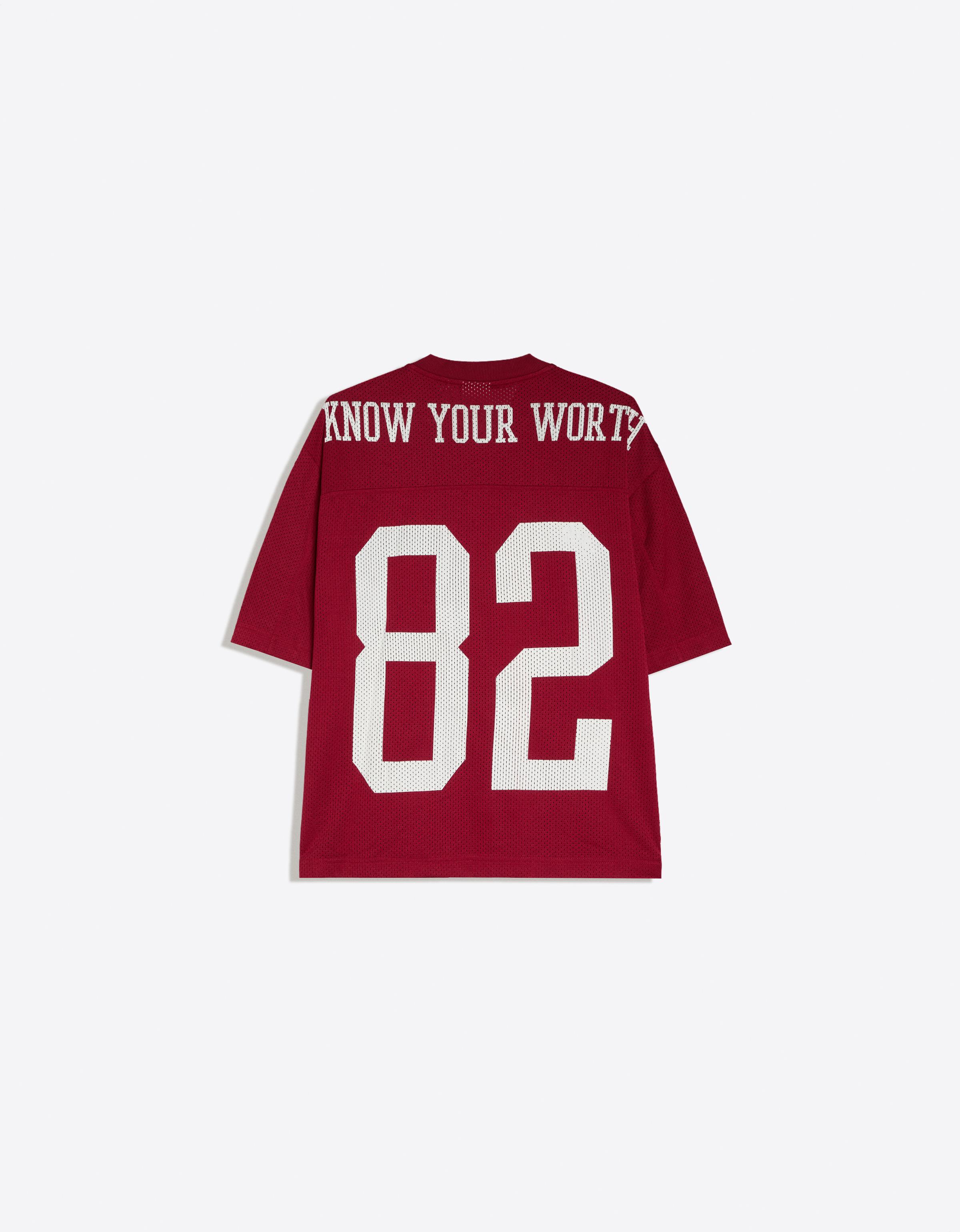 Mesh print T-shirt — Red